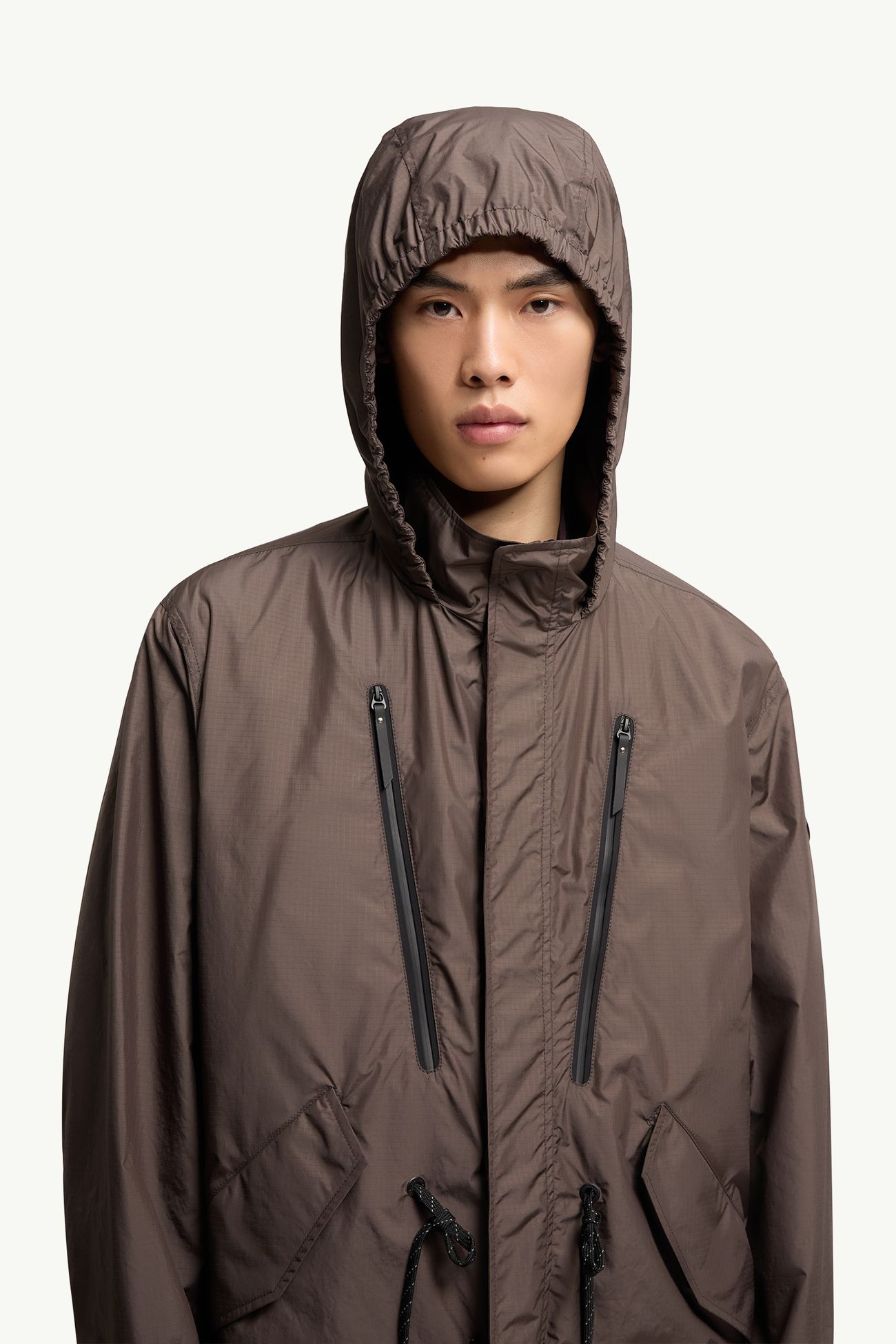Abrigo impermeable con capucha Aliso Hombre Marrón Moncler 5