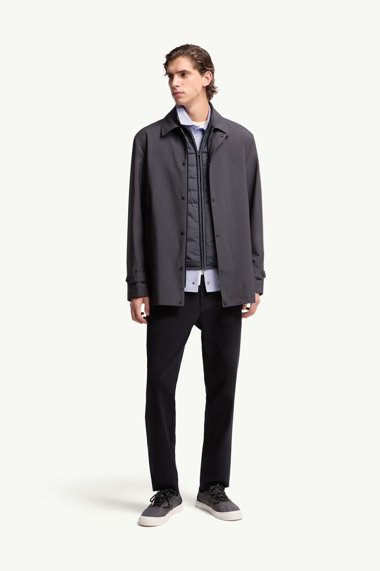 Doudoune-chemise mi-longue 3-en-1 Brecon Hommes Bleu foncé Moncler 0