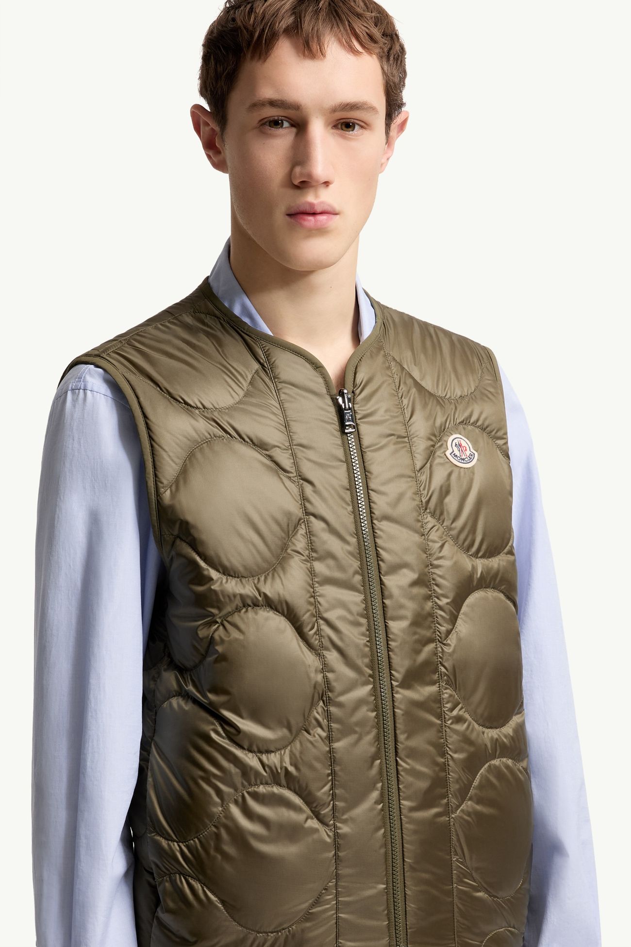 Roquille wendbare 3-in-1-Daunen-Hemdjacke Herren Olivgrün Moncler 6