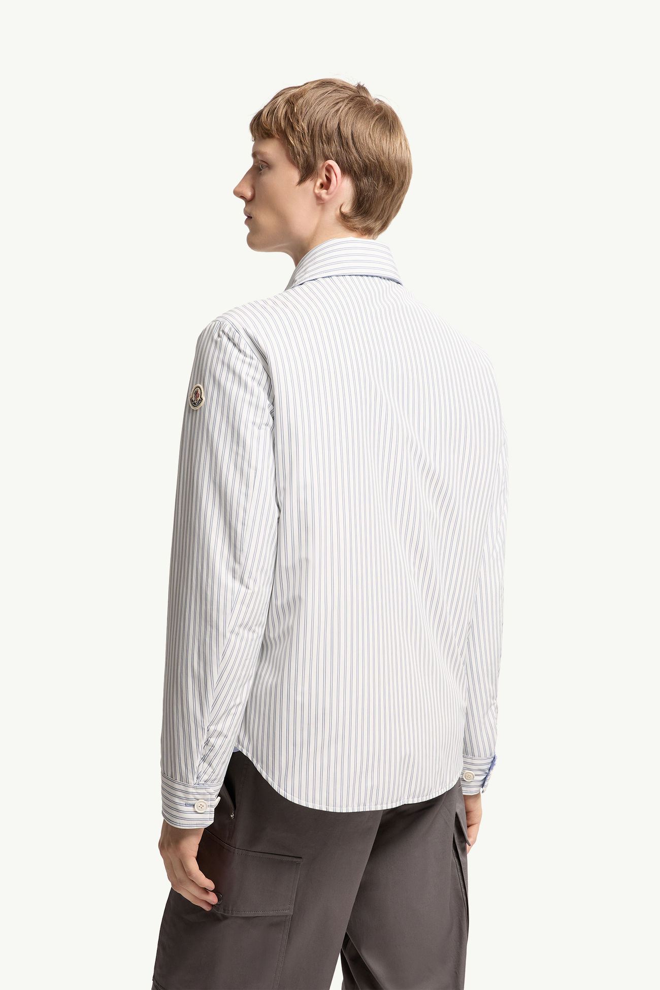 Giacca camicia imbottita reversibile Crescent Uomo Bianco & Azzurro Moncler 4