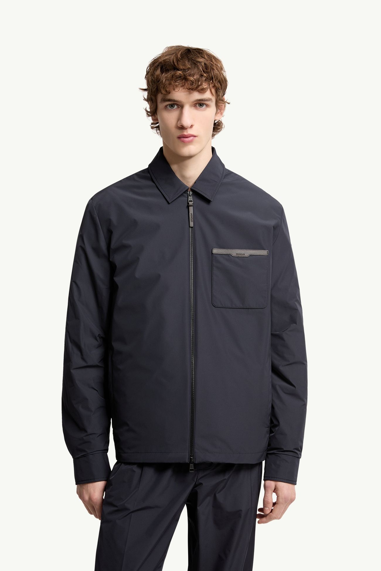 Tollymore Down Shirt Jacket Men Navy Blue Moncler 3