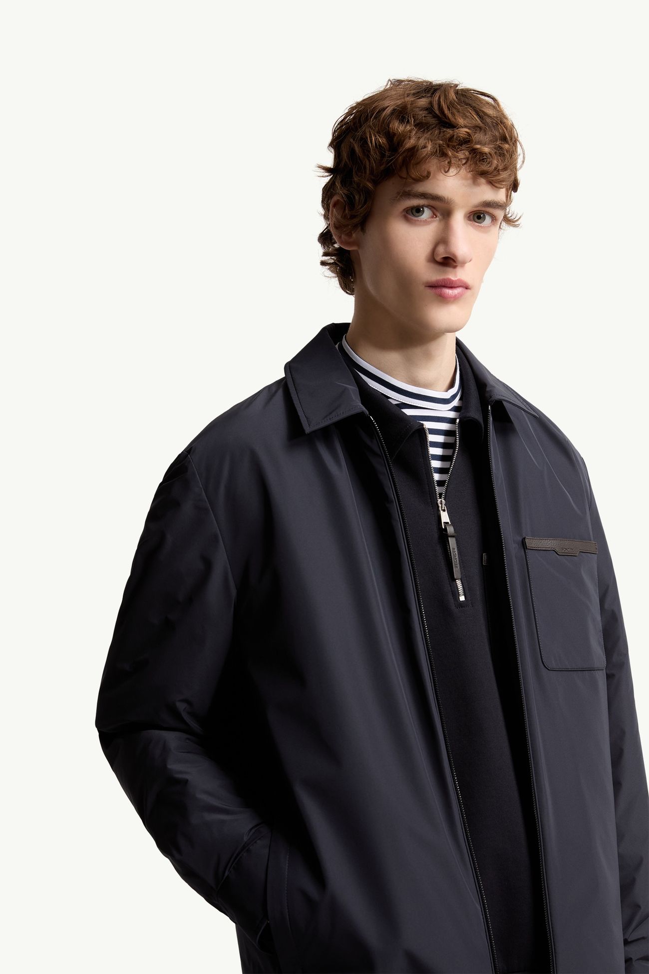 Tollymore Down Shirt Jacket Men Navy Blue Moncler 5