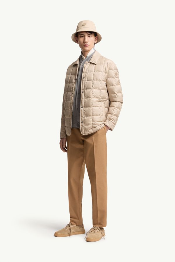 Chaqueta camisera con plumón Castellana Hombre Beige Moncler 0