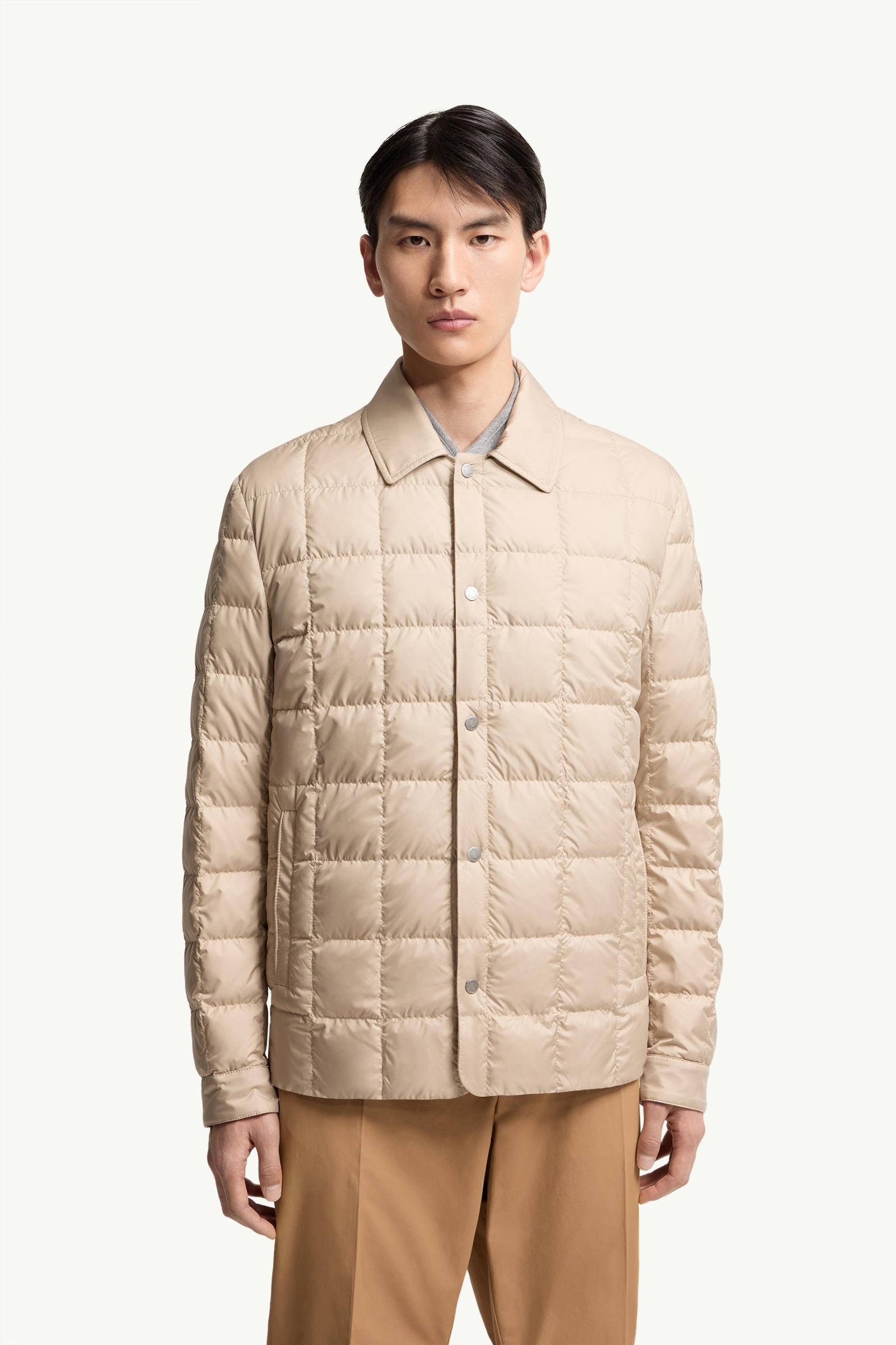モンクレール LAN ダウンジャケット キルティング ワッペン ベージュ 0 MONCLER（モンクレール） 良品 ロゴワッペン 2way ダウンジャケット