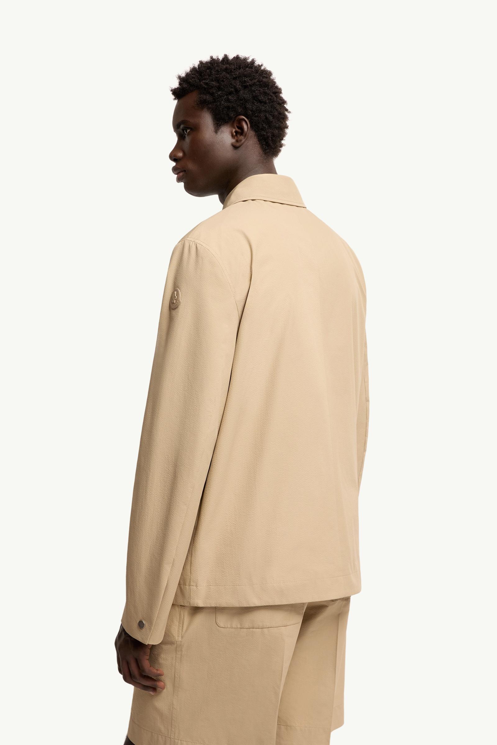 Light Beige Nanav Seersucker Shirt Jacket - Shirt Jackets for Men