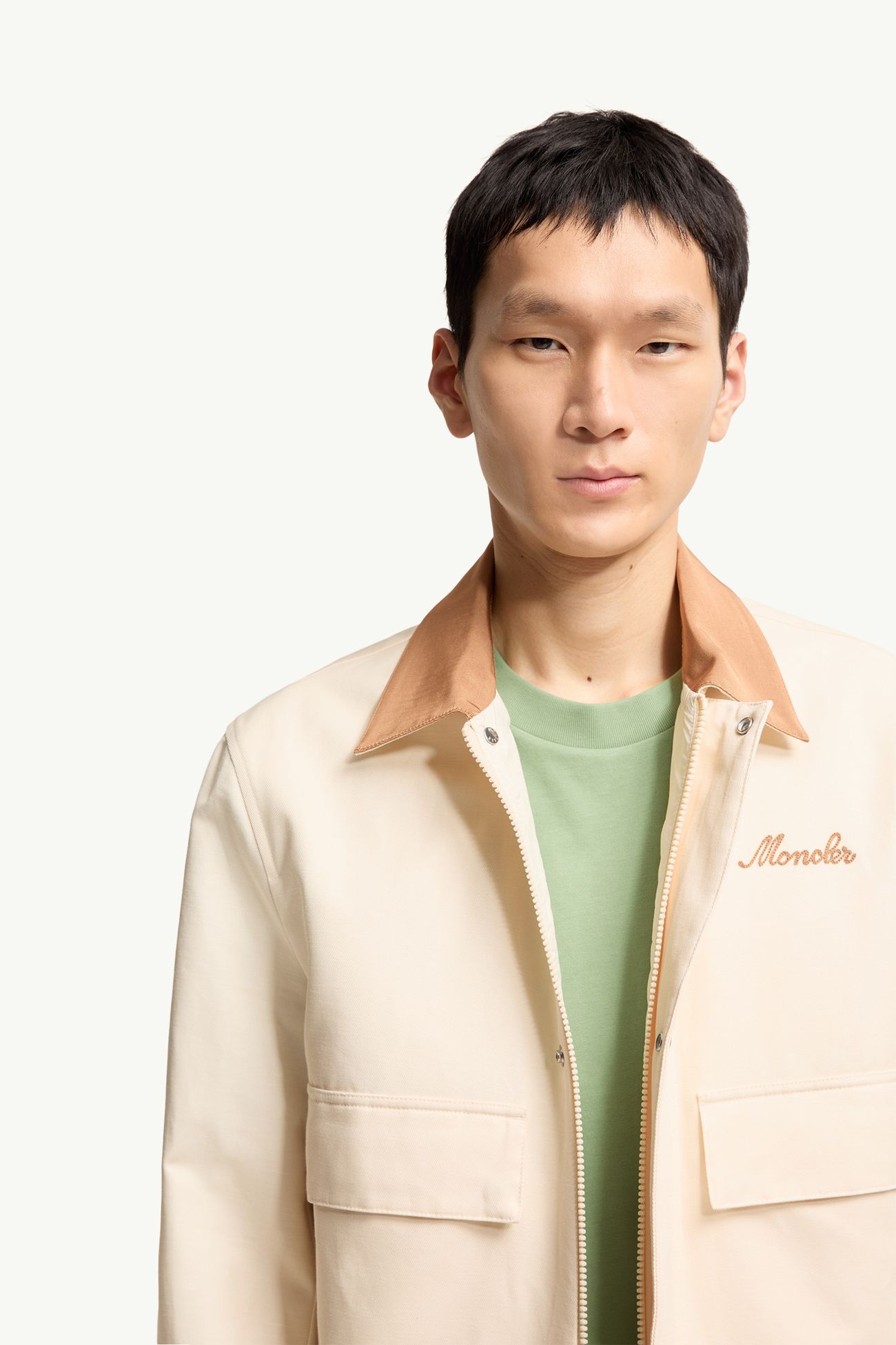 Chaqueta camisera de mezcla de lino y algodón Kilke Hombre Blanco Marfil Moncler 5