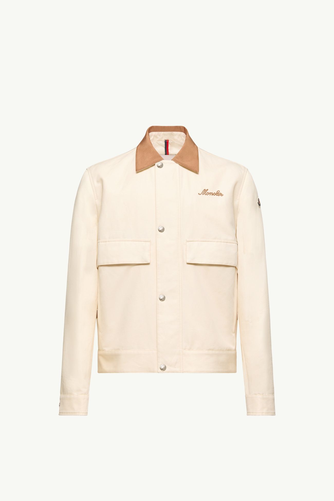 Giacca Camicia in Misto Lino e Cotone Kilke Uomo Bianco Avorio Moncler 2