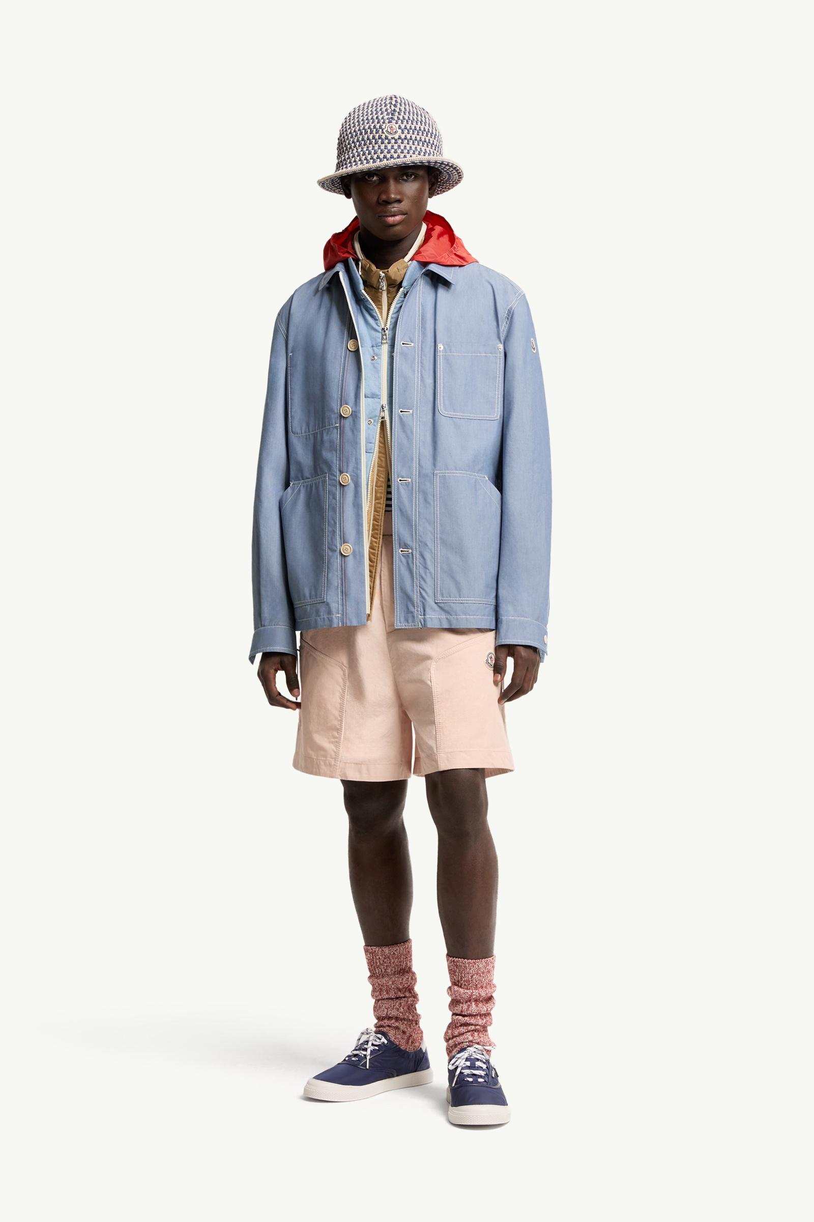Powder Blue Elorn Chambray Shirt Jacket - Shirt Jackets for Men