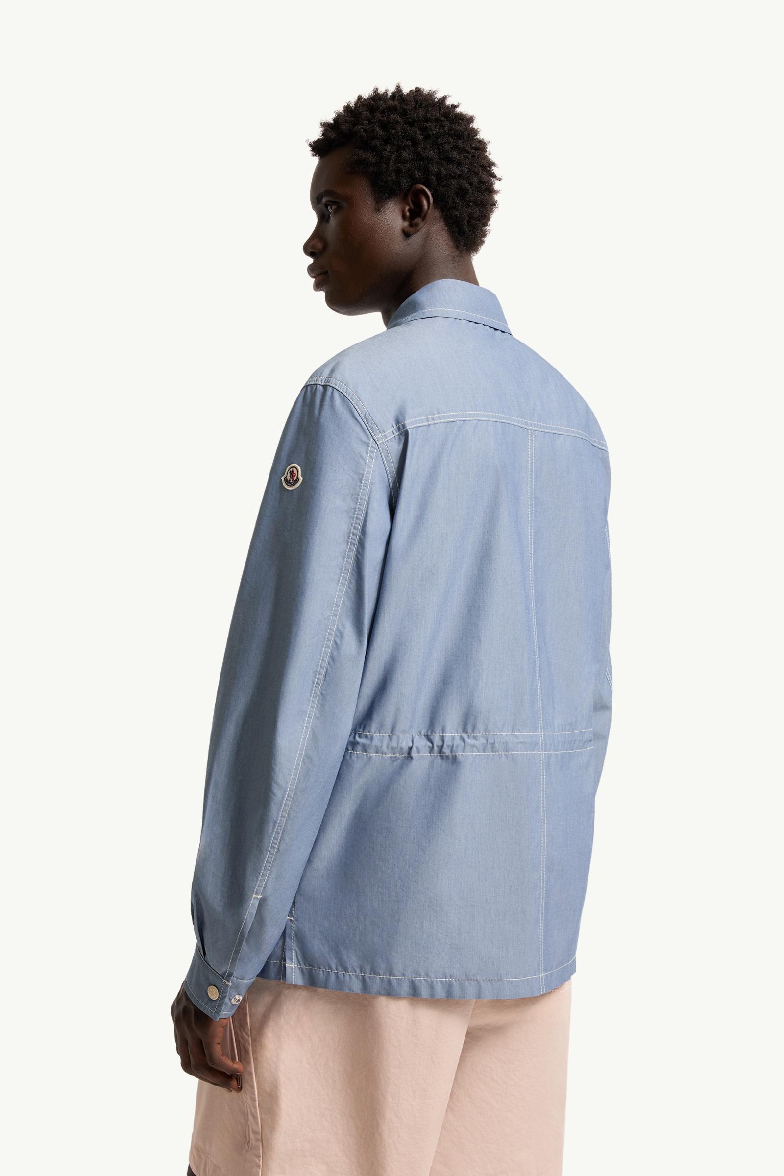 Powder Blue Elorn Chambray Shirt Jacket - Shirt Jackets for Men