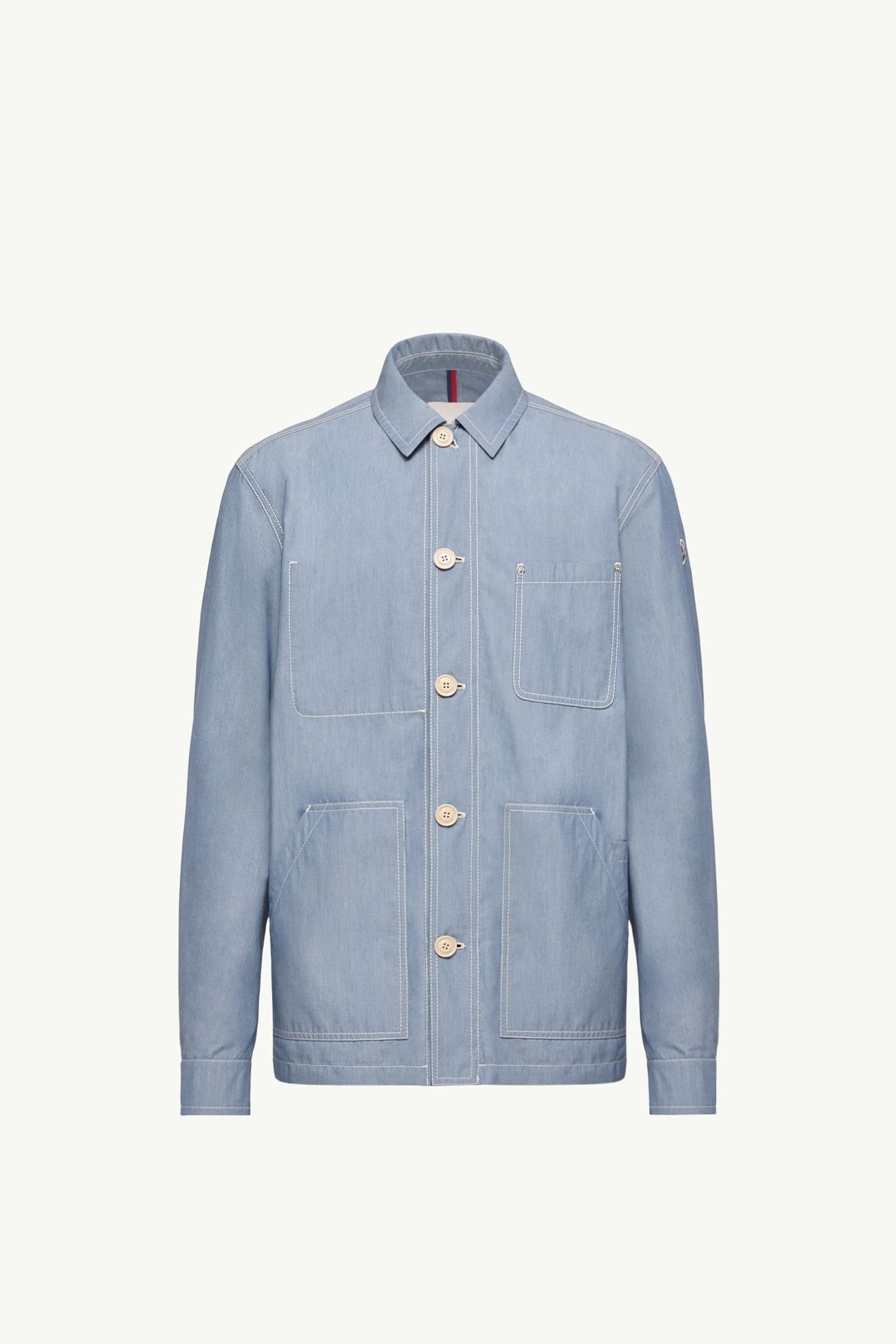 Elorn Hemdjacke aus Chambray Herren Puder-Blau Moncler 2