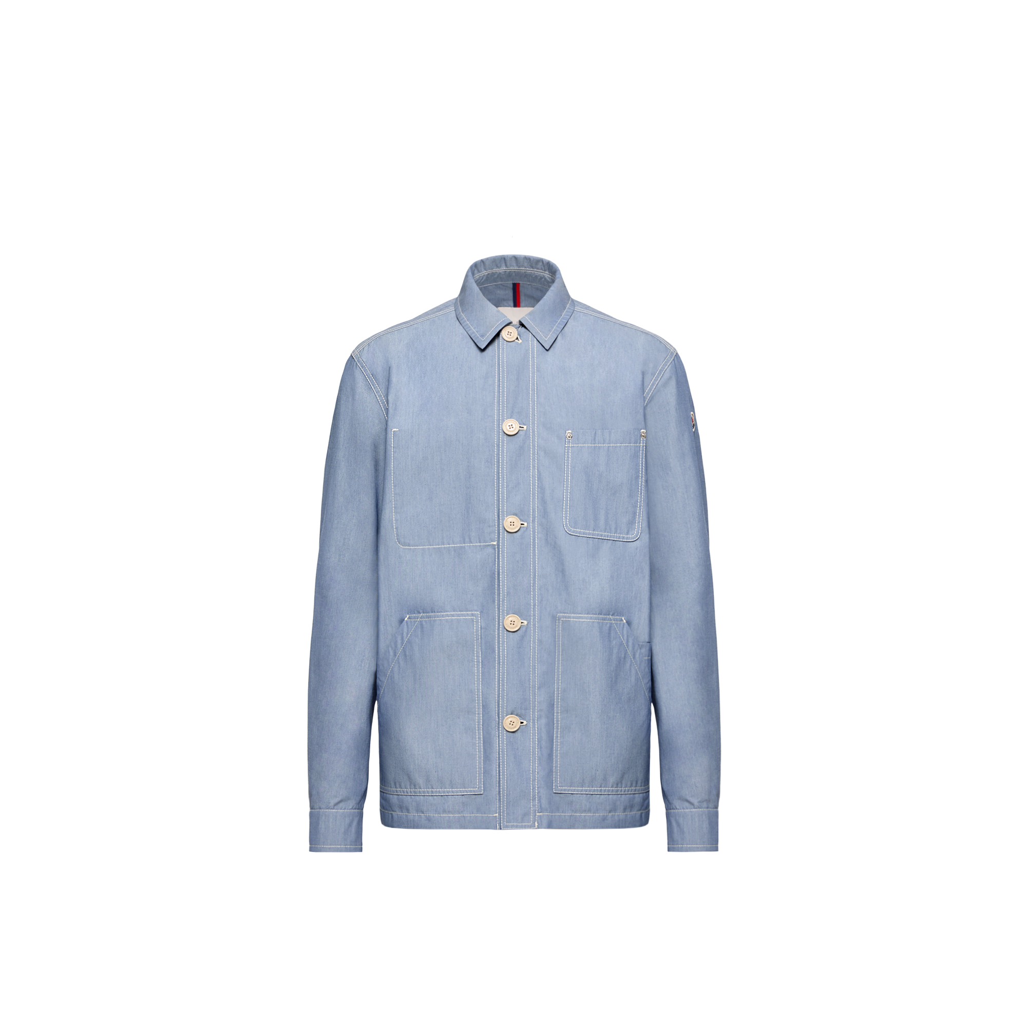 Moncler   Surchemise Elorn En Chambray pour Homme Bleu, Taille: 4