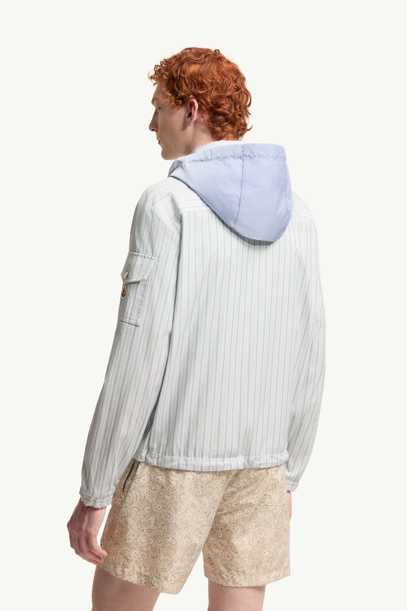 Giacca Camicia in Popeline a Righe Havas Uomo Celeste Moncler 4