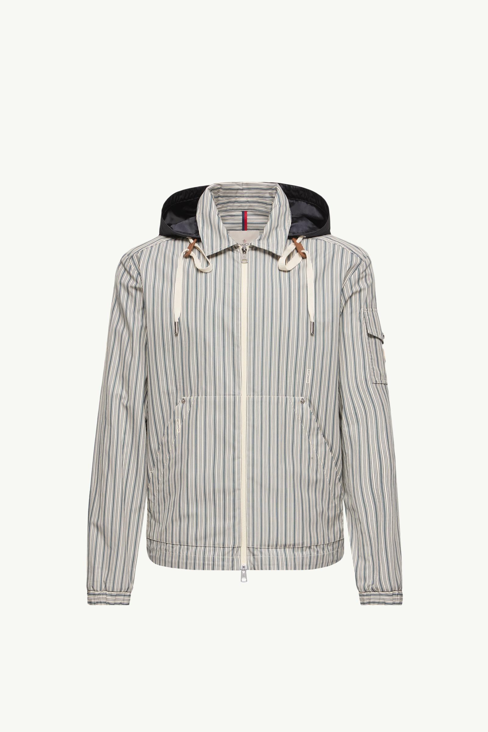 White & Blue Havas Striped Poplin Shirt Jacket - Shirt Jackets for