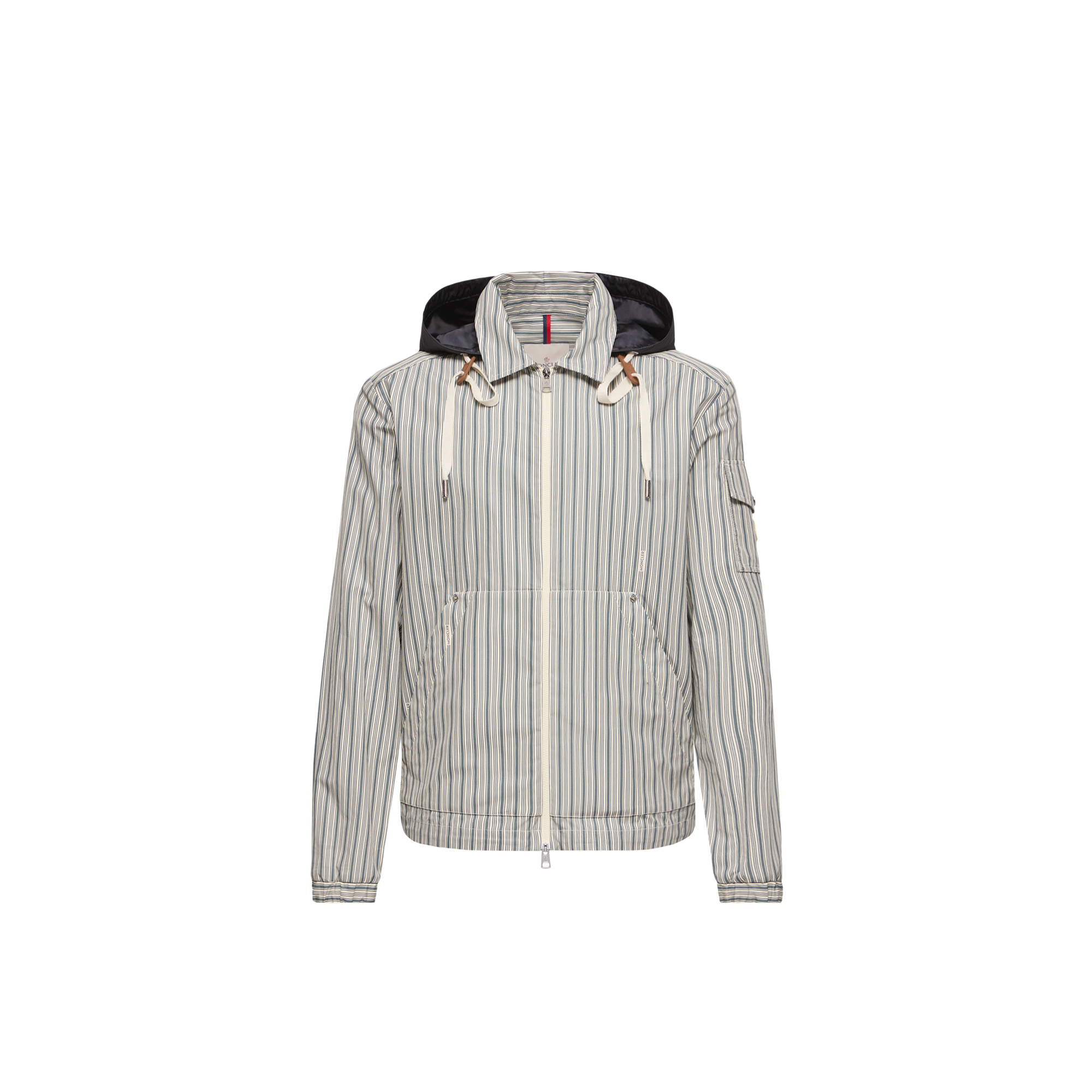 Moncler   Havas Striped Poplin Shirt Jacket for Men, Size: 44