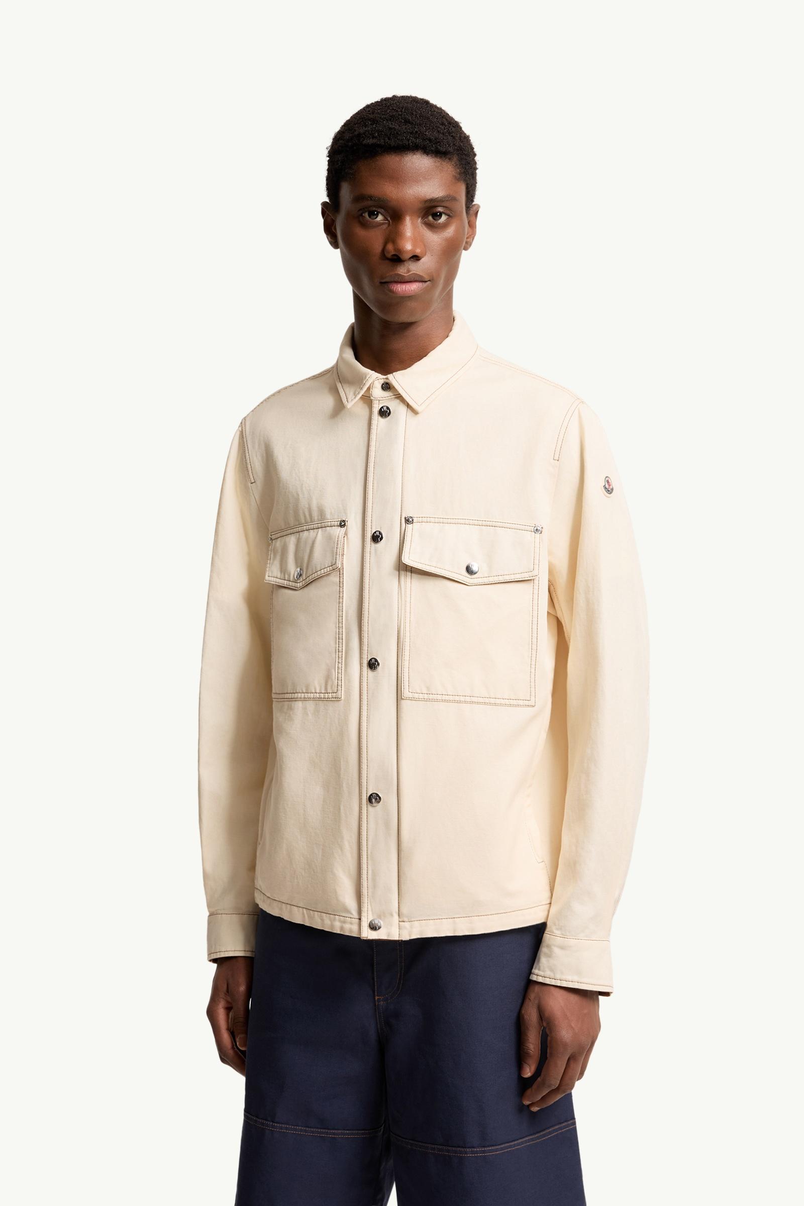 White Ivory Watagua Cotton & Linen Blend Shirt Jacket - Shirt