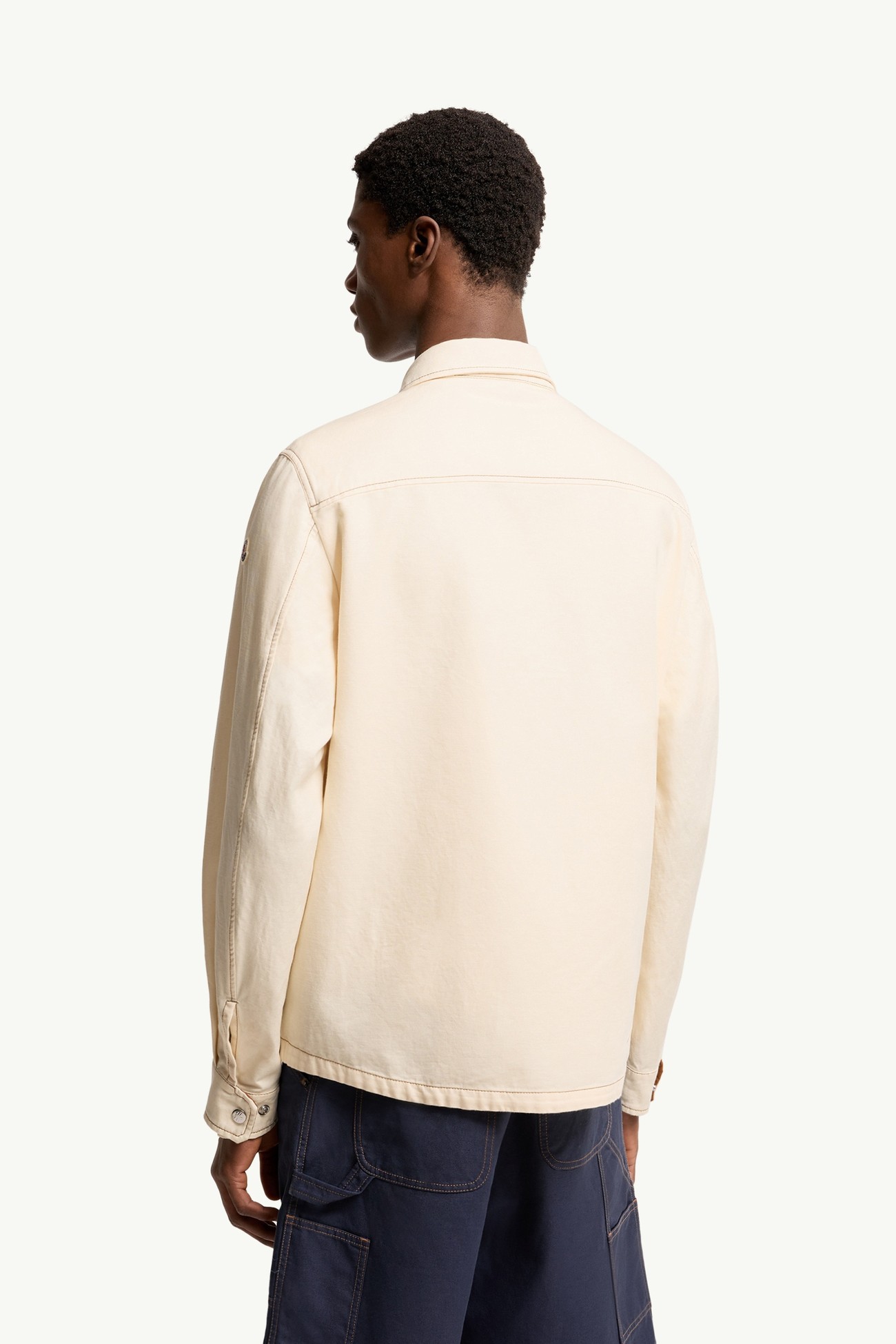 Watagua Cotton & Linen Blend Shirt Jacket Men White Ivory Moncler 4
