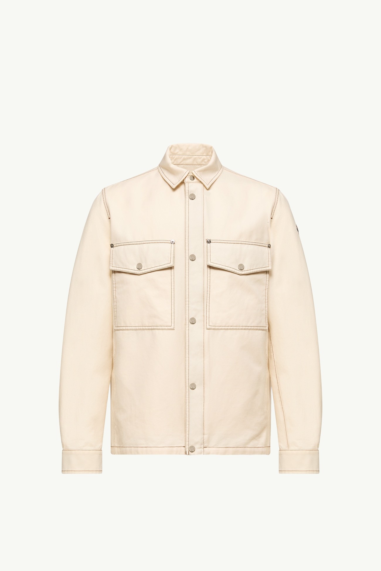 Watagua Cotton & Linen Blend Shirt Jacket Men White Ivory Moncler 2