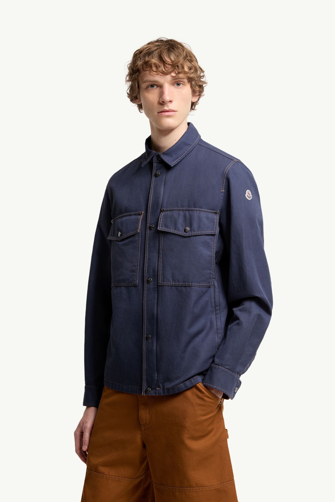 Surchemise Watagua en coton et lin Hommes Bleu marine Moncler 3