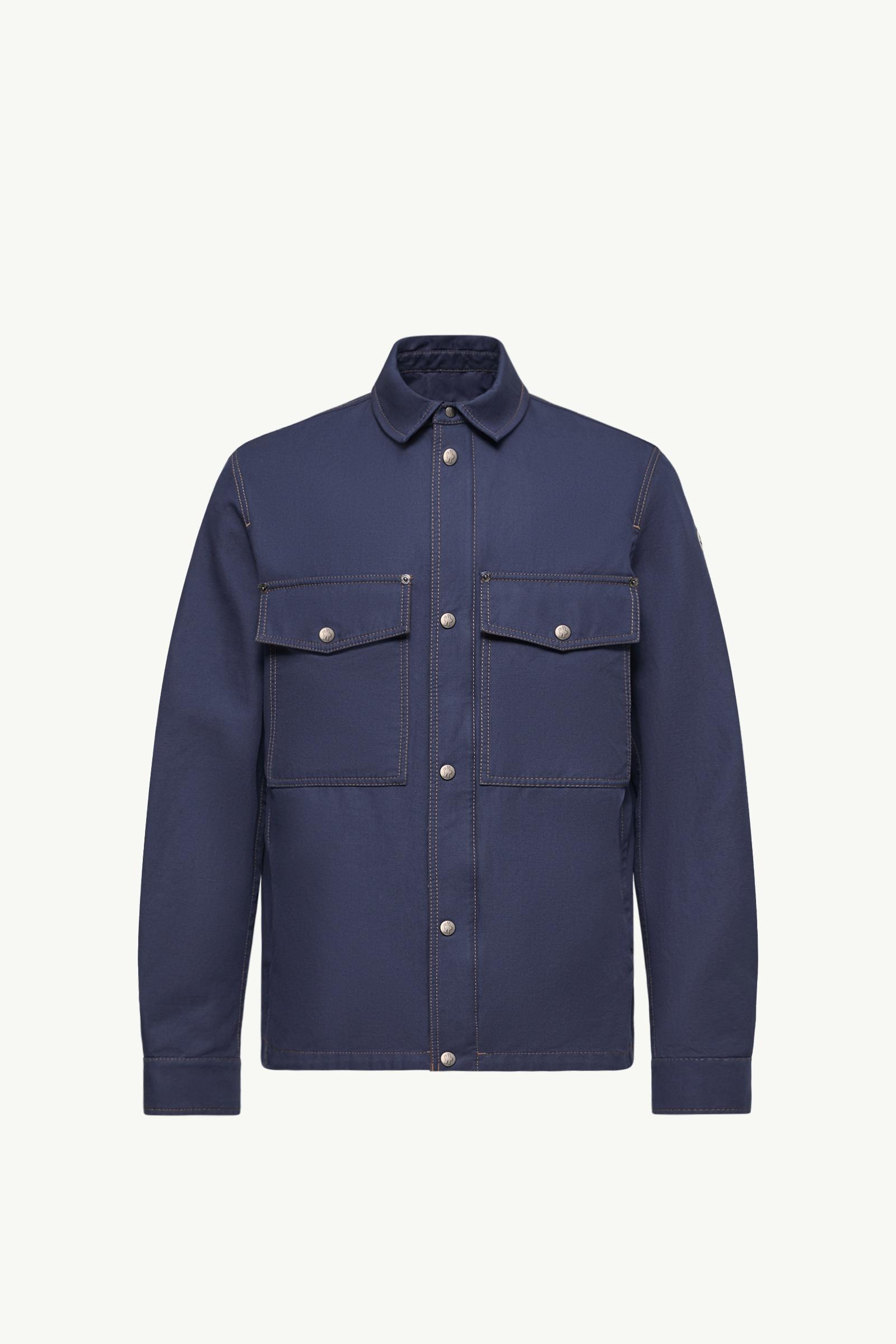 Navy Blue Watagua Cotton & Linen Blend Shirt Jacket - Shirt