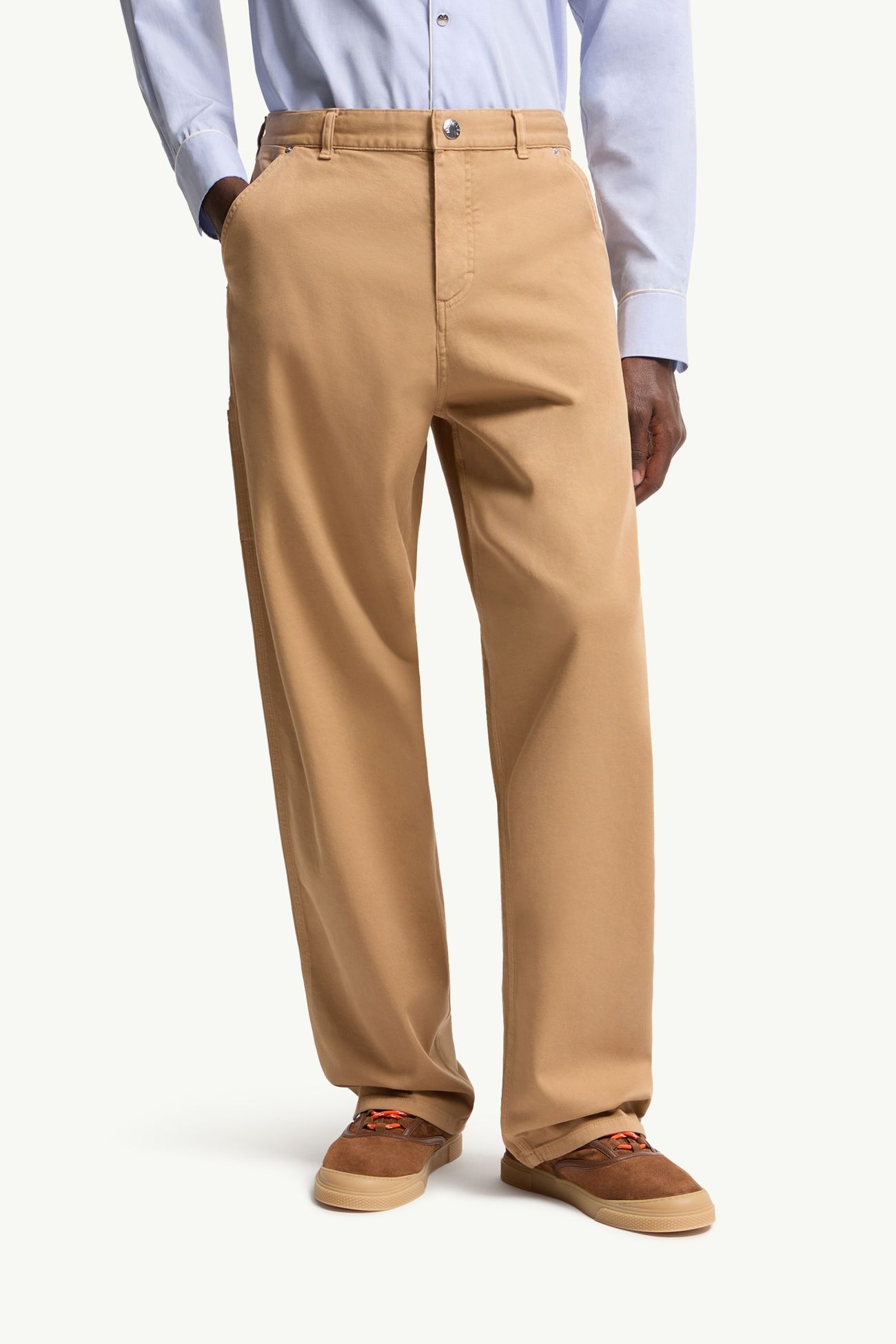 Pantalones cargo de gabardina de mezcla de algodón Hombre Beige Camel Moncler 3