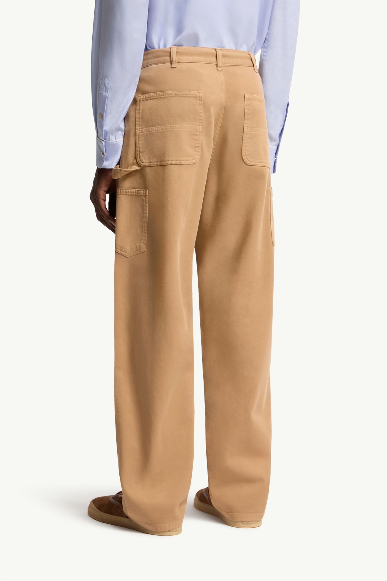 Pantalones cargo de gabardina de mezcla de algodón Hombre Beige Camel Moncler 4