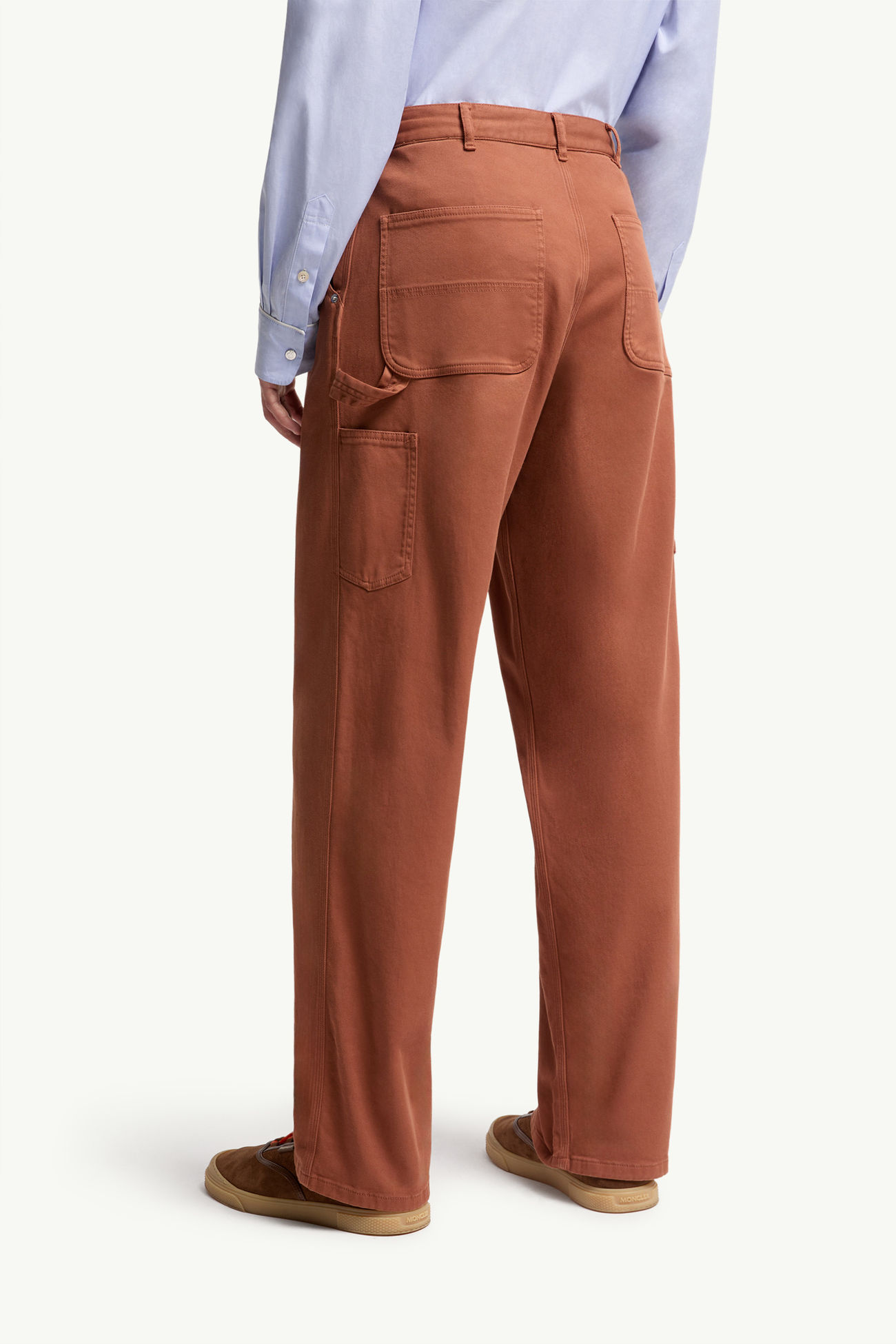 Cargo Cotton Blend Gabardine Pants Men Red Brown Moncler 4