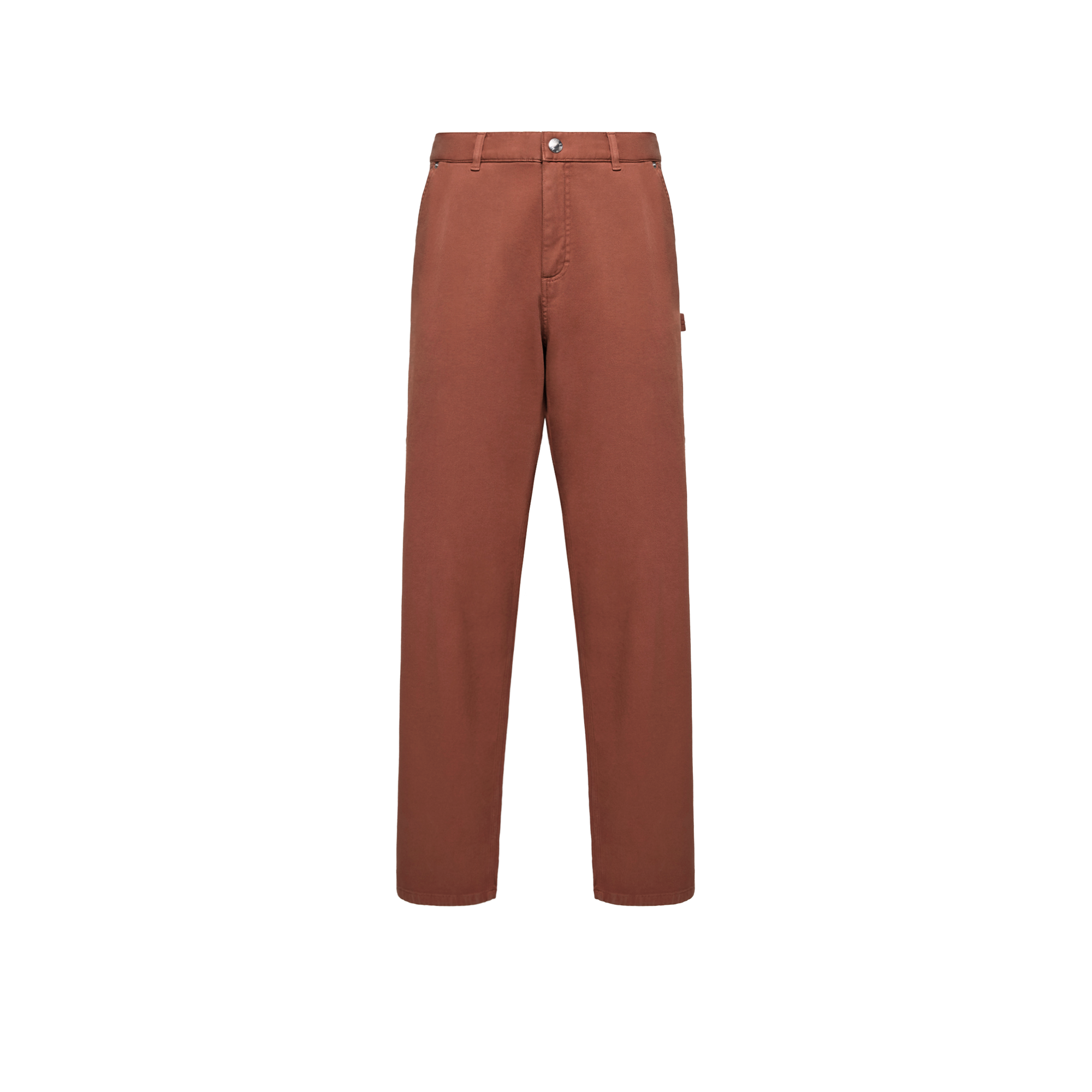 Moncler   Cargo Cotton Blend Gabardine Trousers for Men in Brown, Size: 52