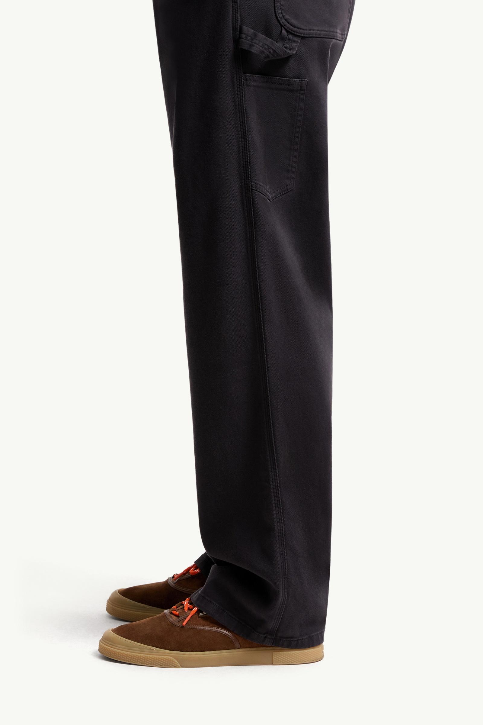 Navy Blue Cargo Cotton Blend Gabardine Pants - Pants & Shorts for