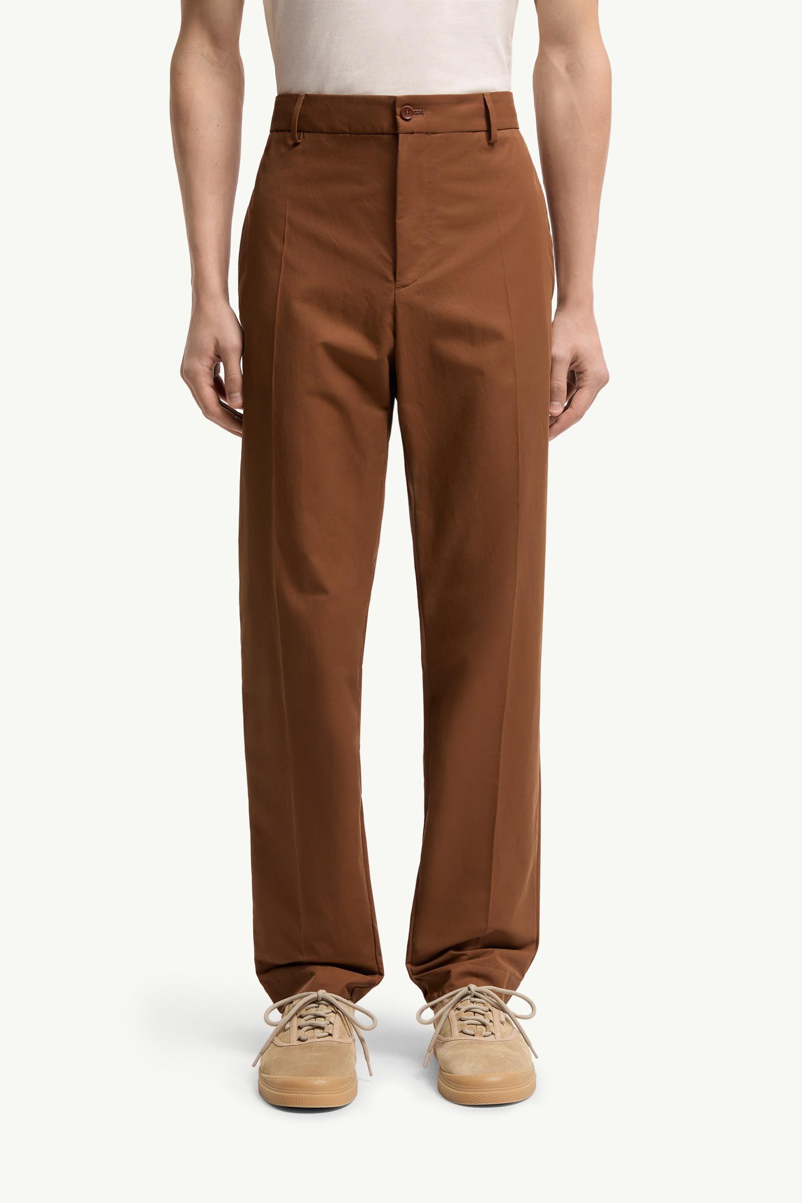 Light Brown Technical Cotton Blend Pants - Pants & Shorts for Men