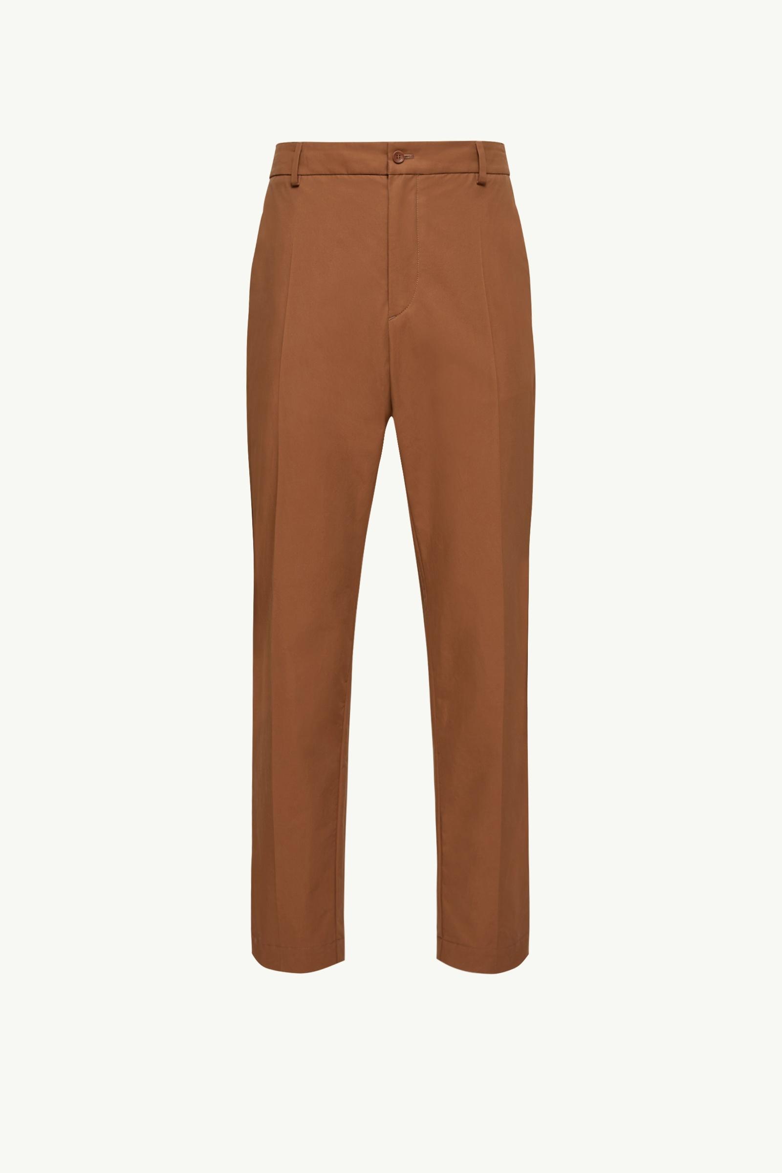Light Brown Technical Cotton Blend Pants - Pants & Shorts for Men