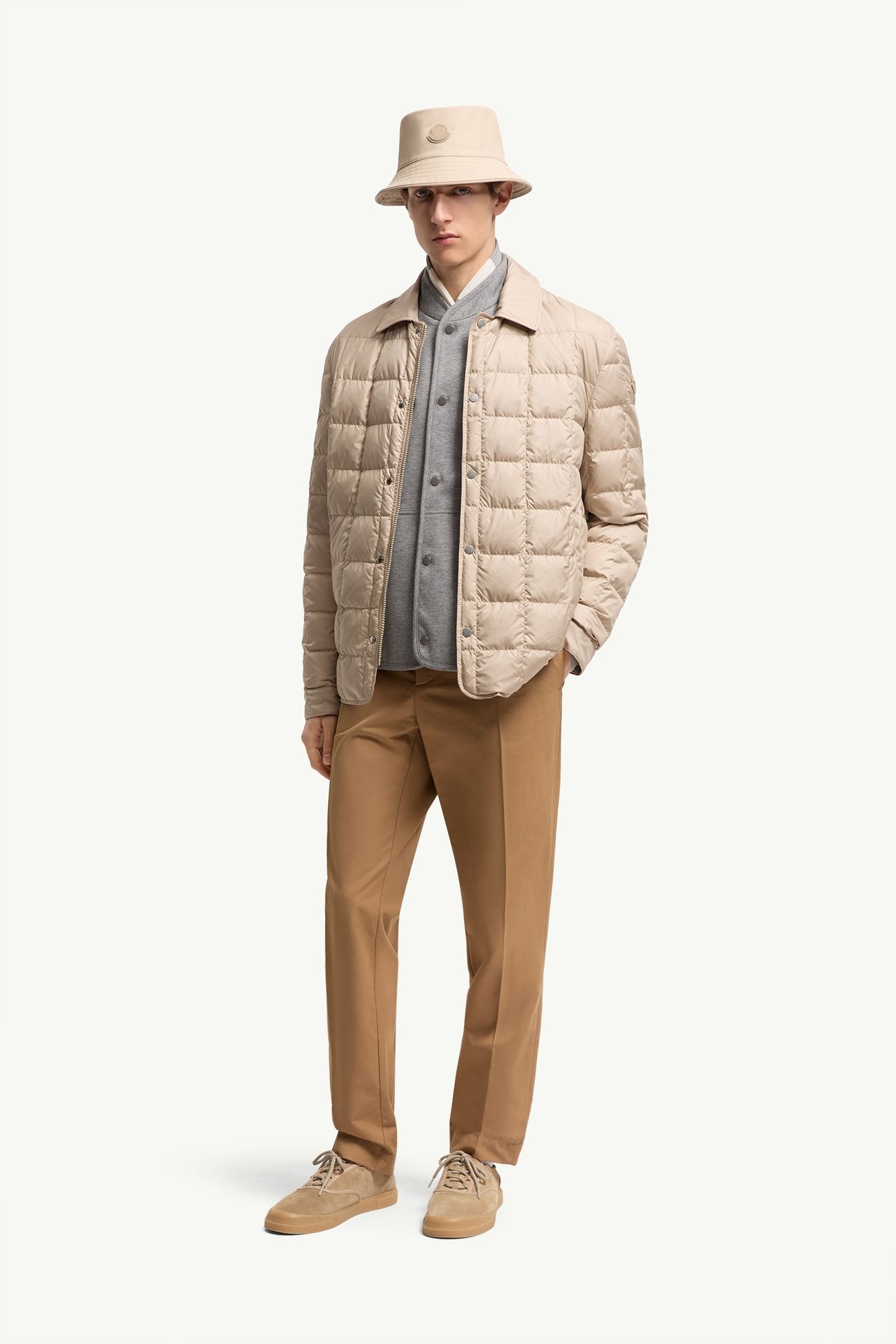 技術棉質混紡料長褲 男士 米色 Moncler 0