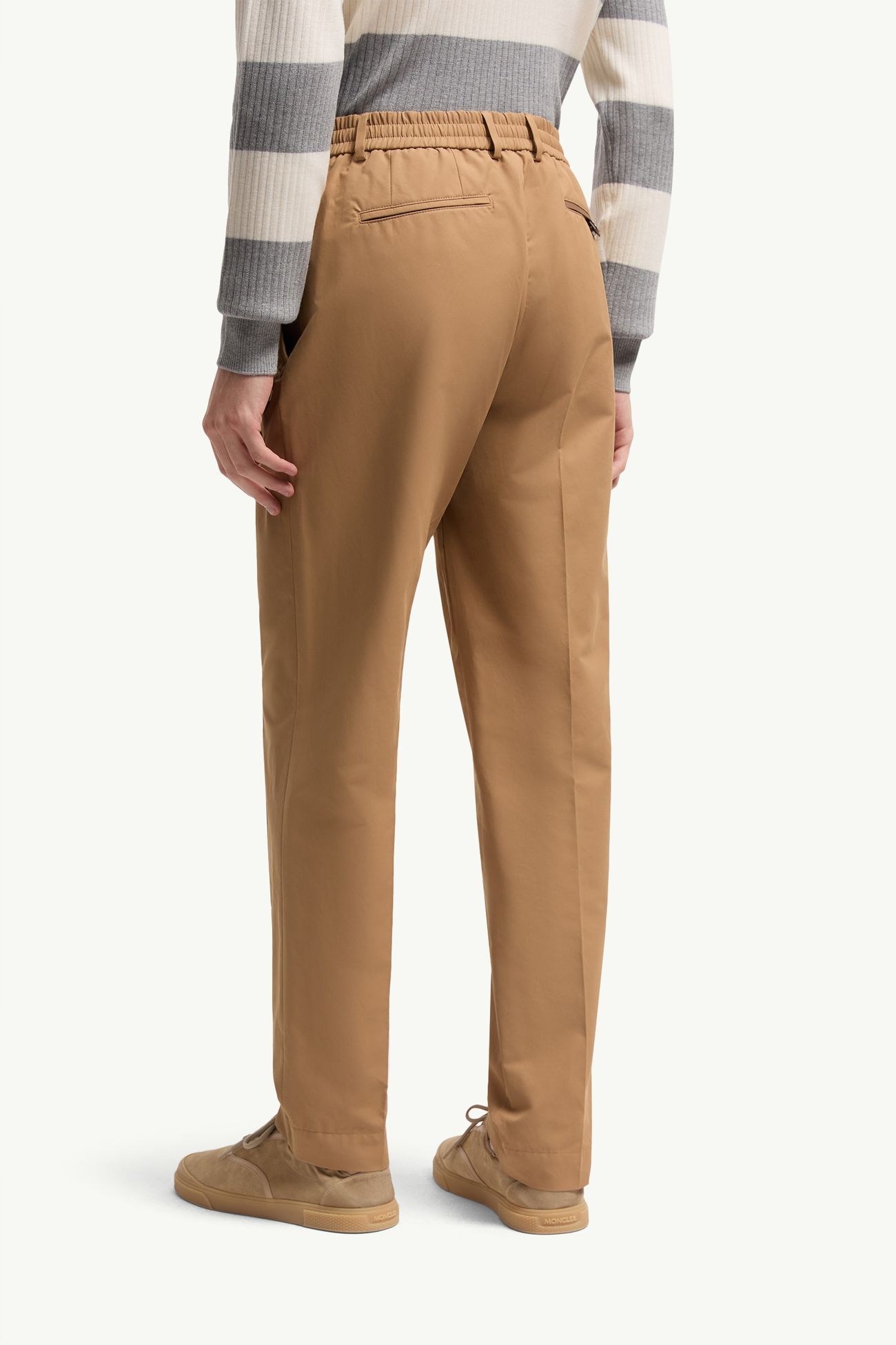 Pantaloni in misto cotone tecnico Uomo Beige Moncler 4