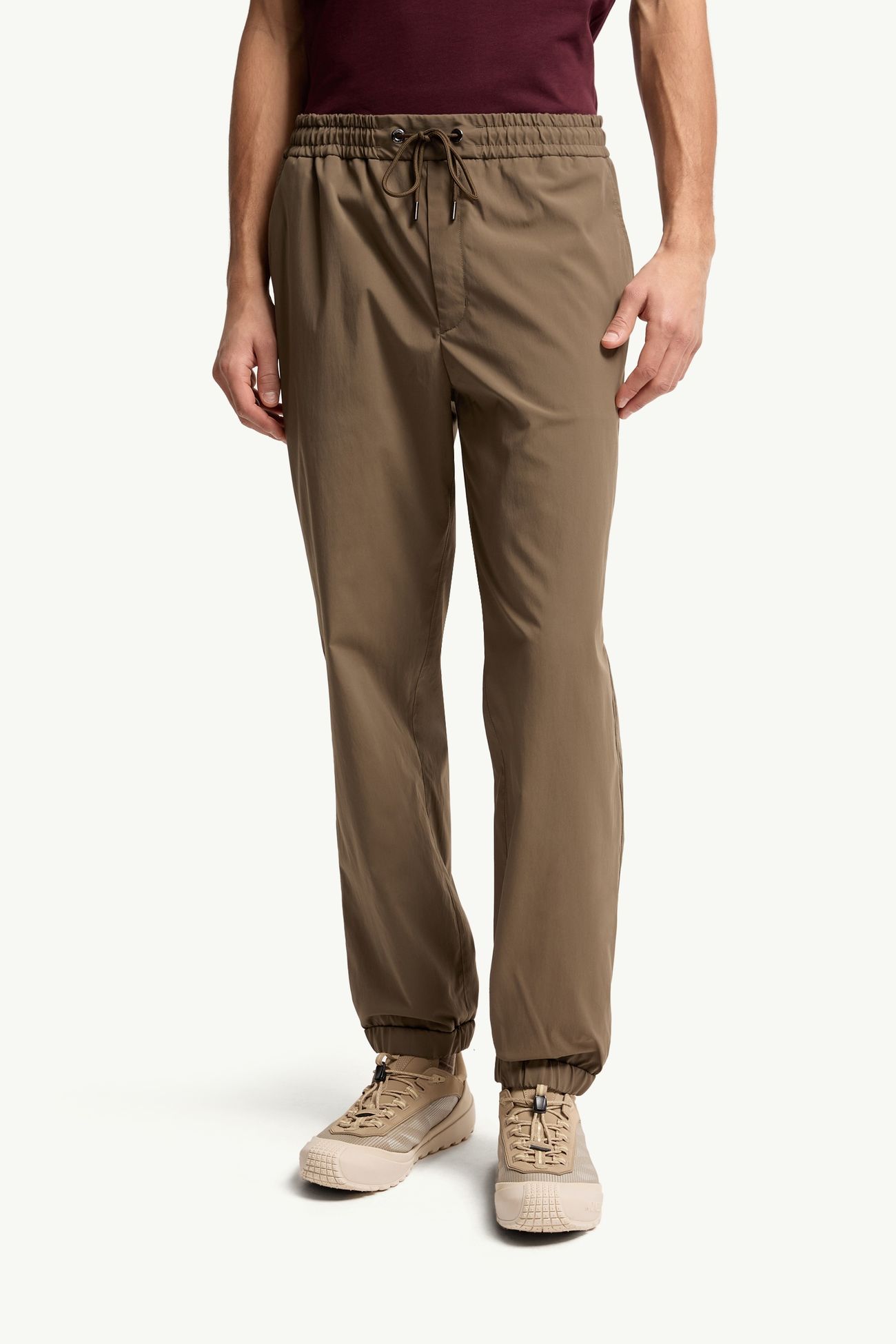 Joggers stretch a righe Uomo Verde Oliva Moncler 3