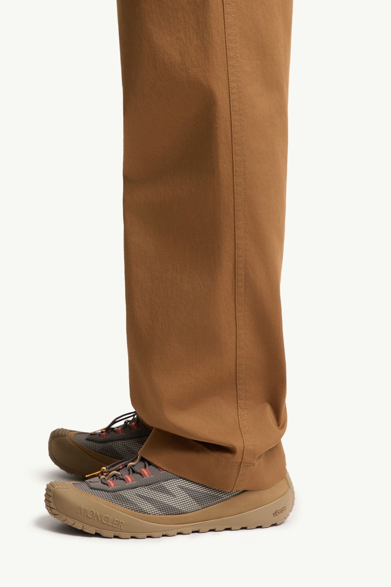 Cotton Blend Gabardine Pants Men Light Brown Moncler 1