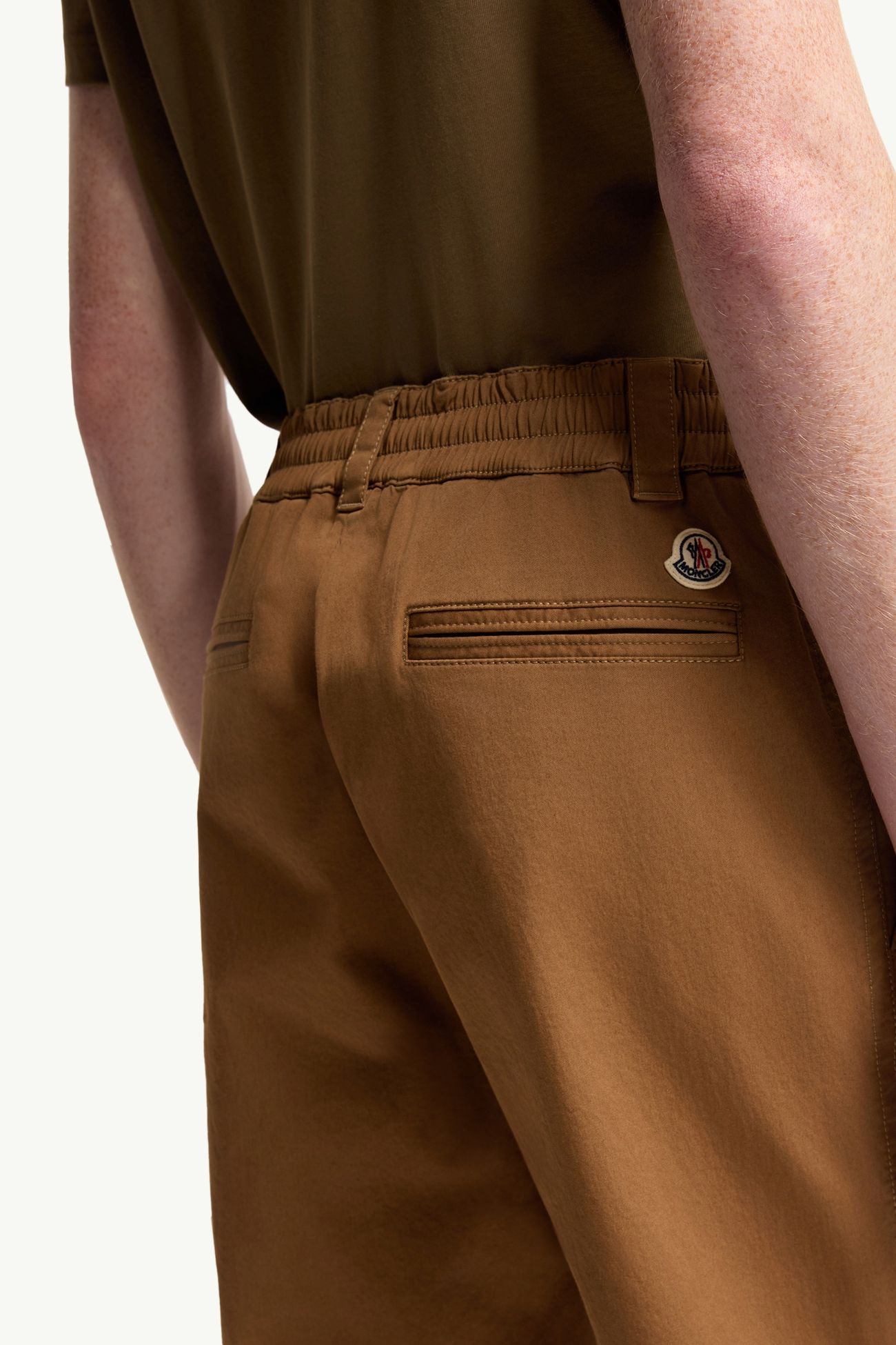 Pantalones de gabardina de mezcla de algodón Hombre Marrón claro Moncler 5