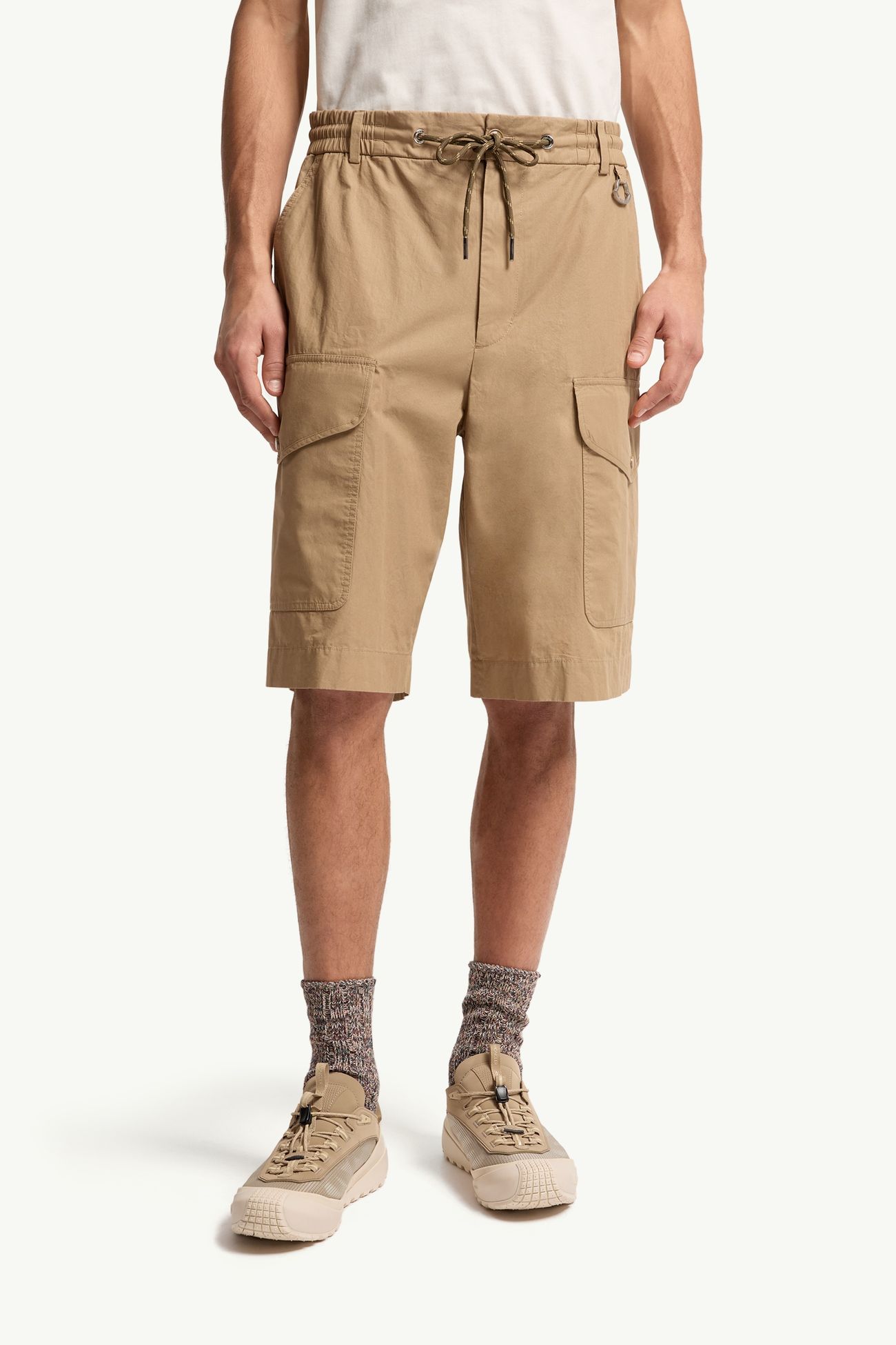 Short cargo en popeline de coton Hommes Beige Moncler 3
