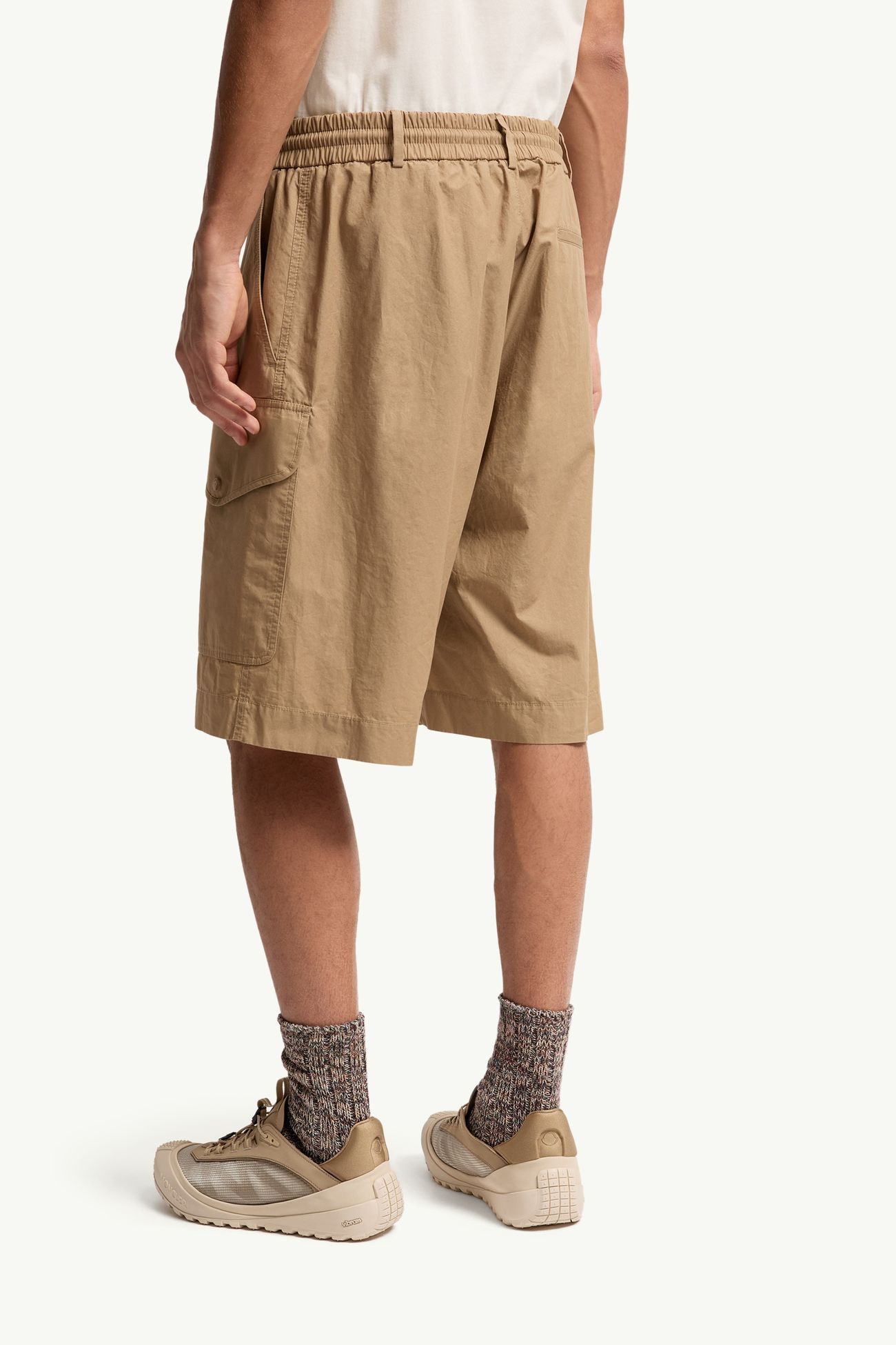 Short cargo en popeline de coton Hommes Beige Moncler 4