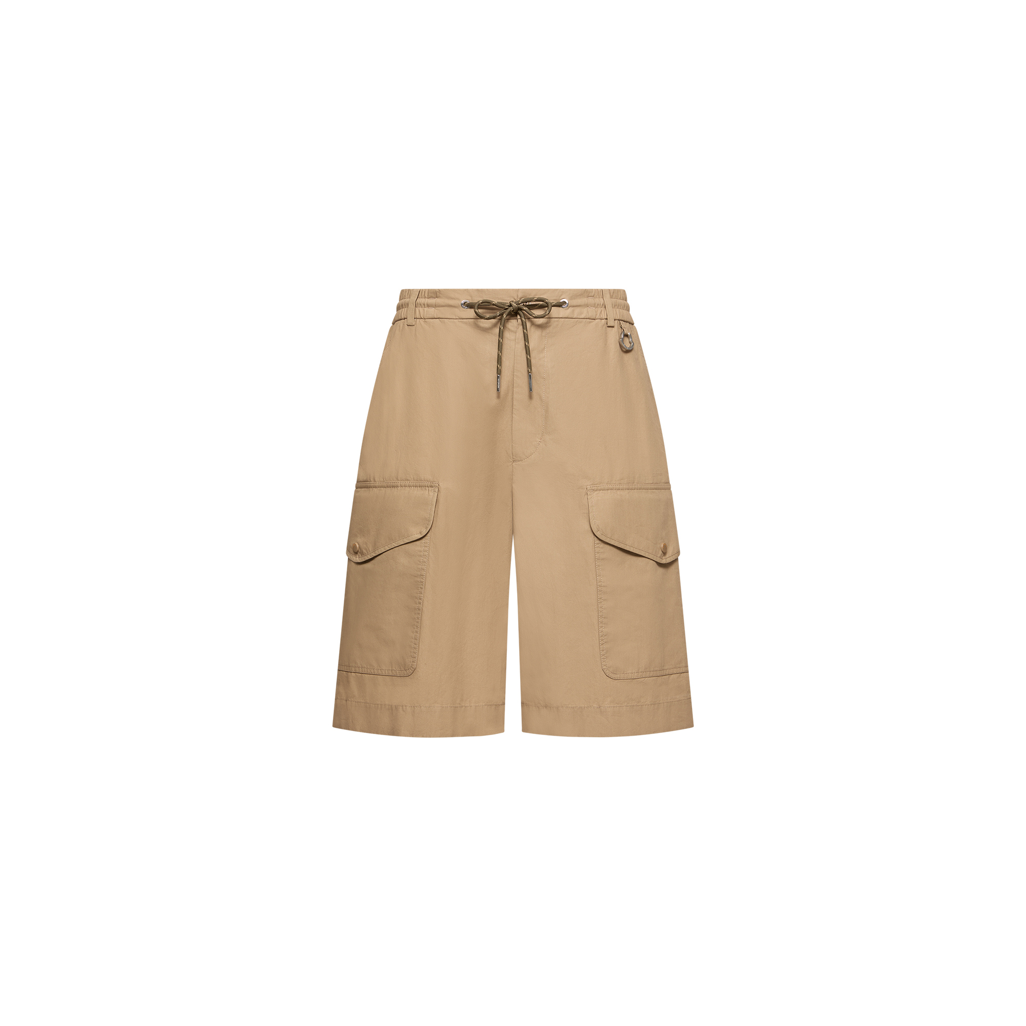 Moncler   Cotton Poplin Cargo Shorts for Men in Beige, Size: 52