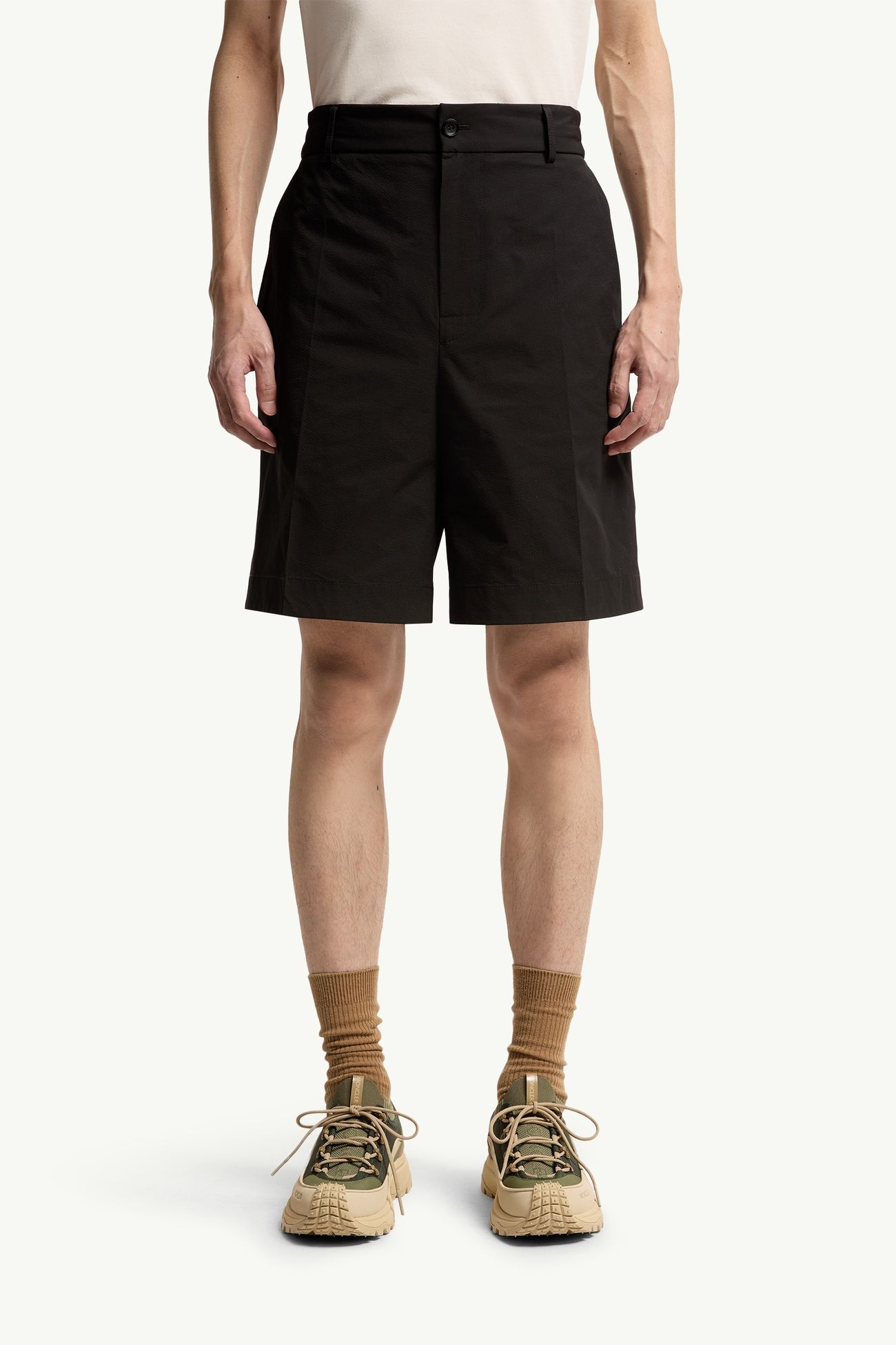 Shorts in seersucker Uomo Nero Moncler 3