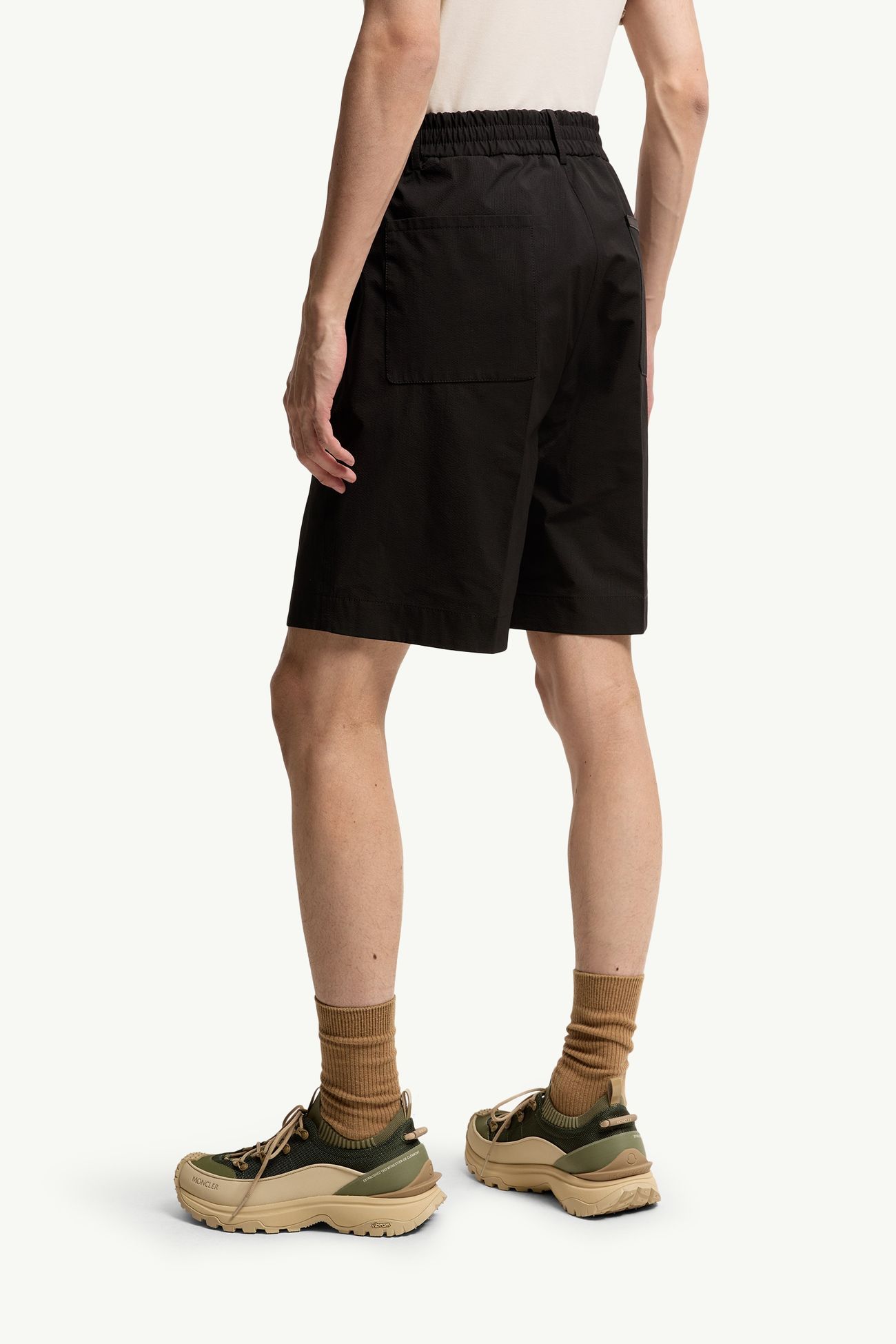 Shorts aus Seersucker Herren Schwarz Moncler 4