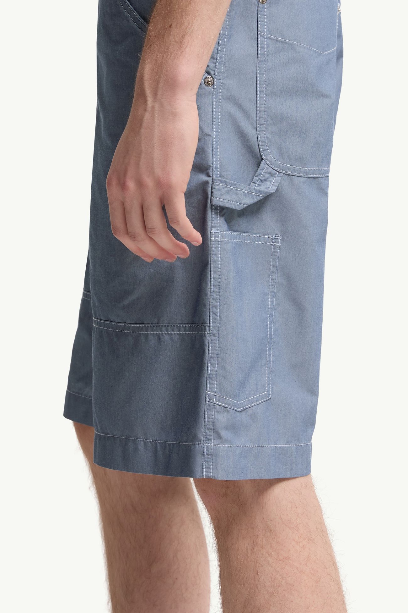 Cargoshorts aus Chambray Herren Puder-Blau Moncler 1