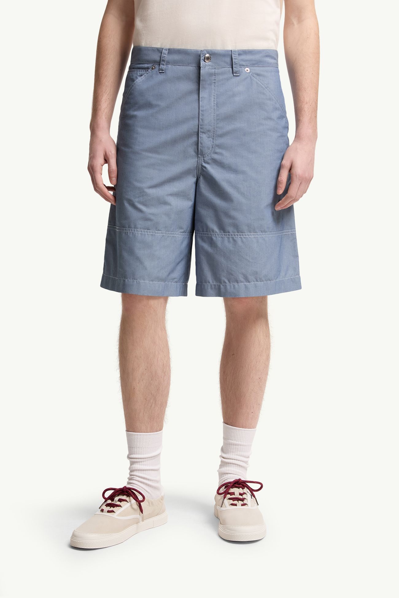 Cargoshorts aus Chambray Herren Puder-Blau Moncler 3