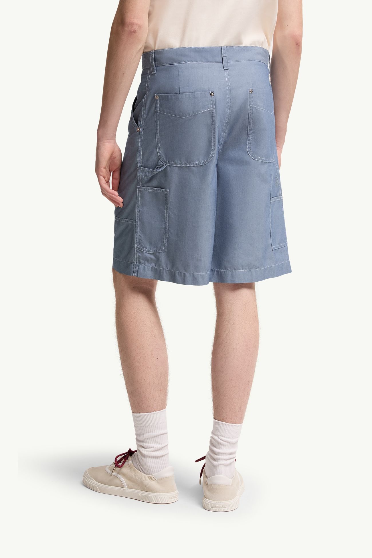 Shorts cargo de cambray Hombre Azul Polvo Moncler 4