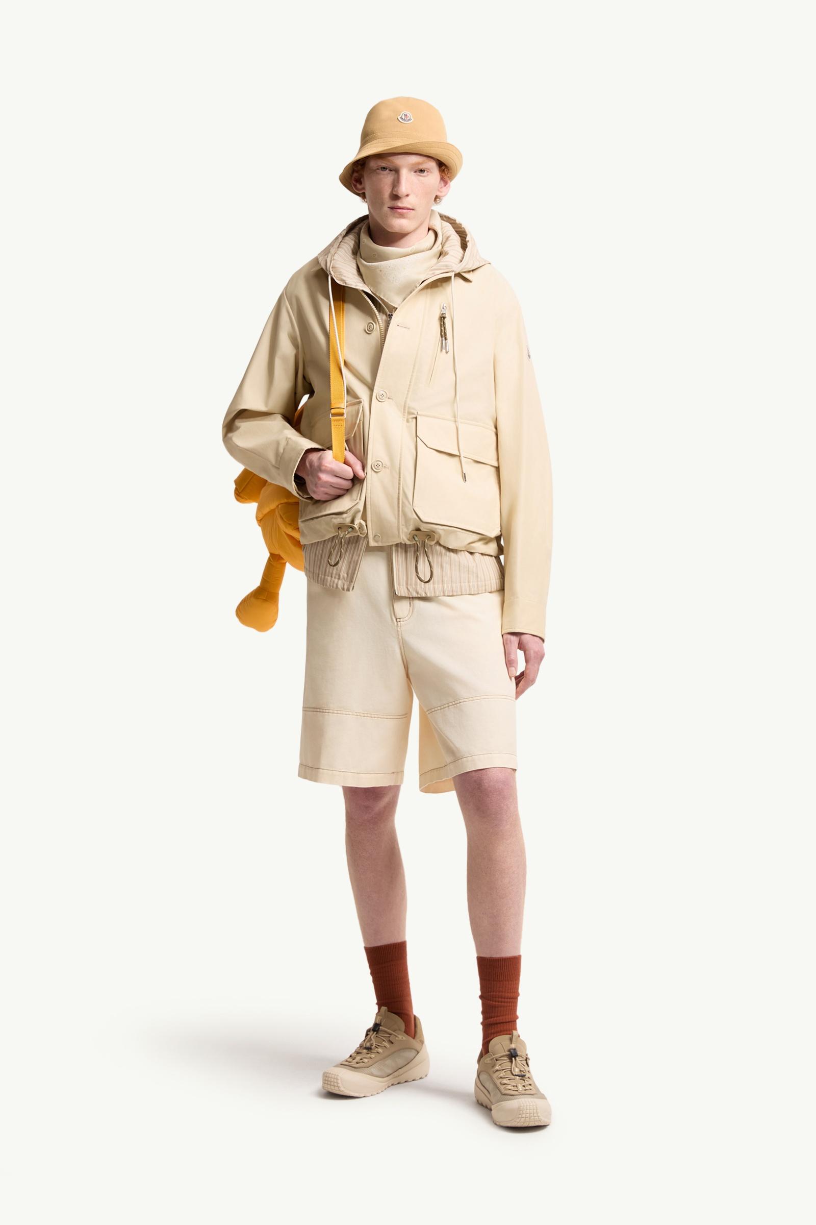 Linen & Cotton Gabardine Cargo Shorts