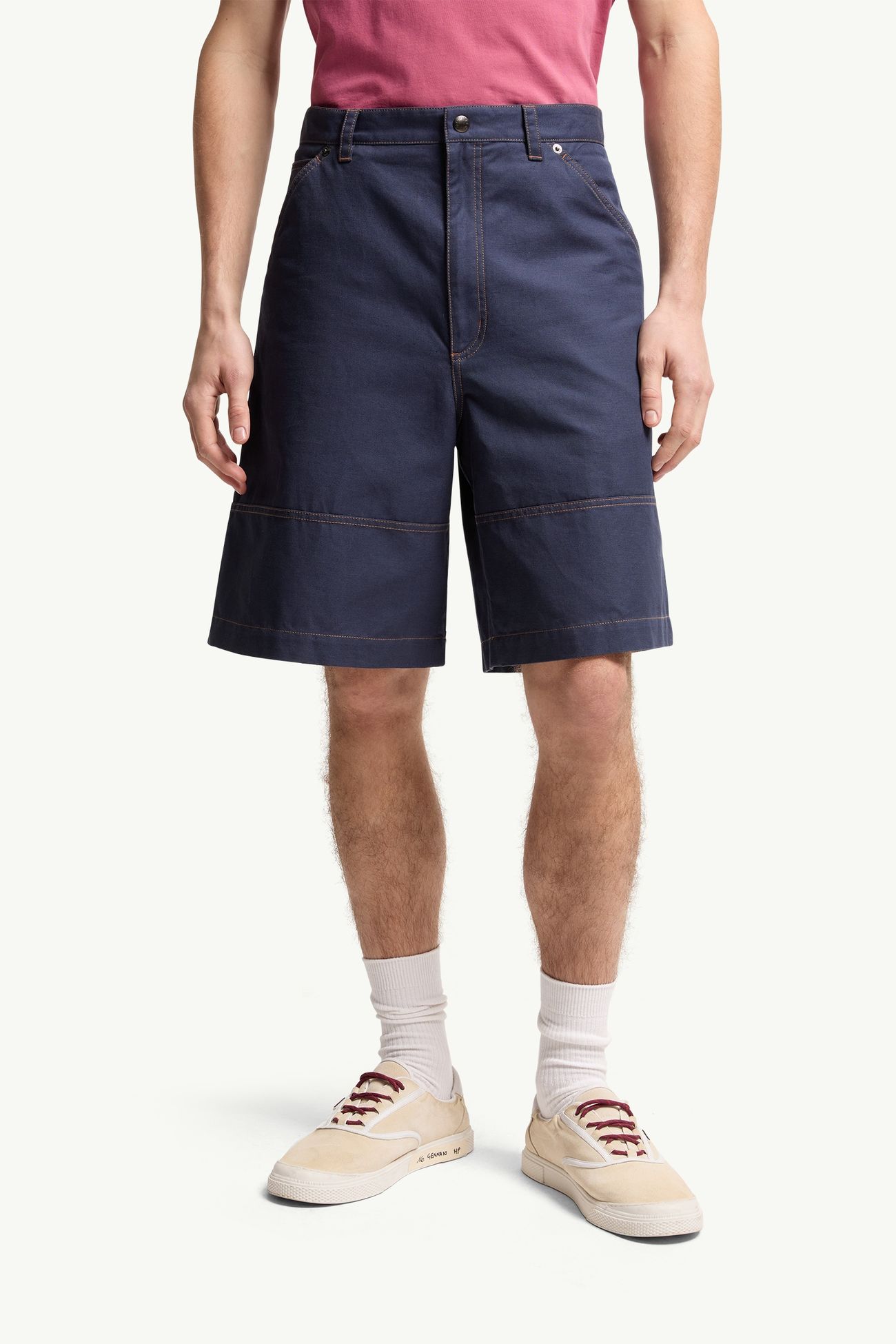 ショートパンツ メンズ ネイビーブルー Moncler 3