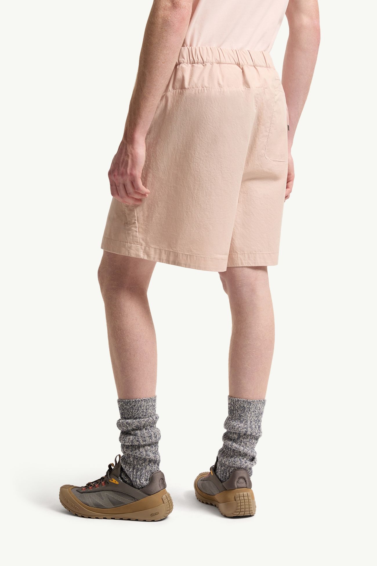 Cotton Poplin Bermuda Shorts Men Light Pink Moncler 4