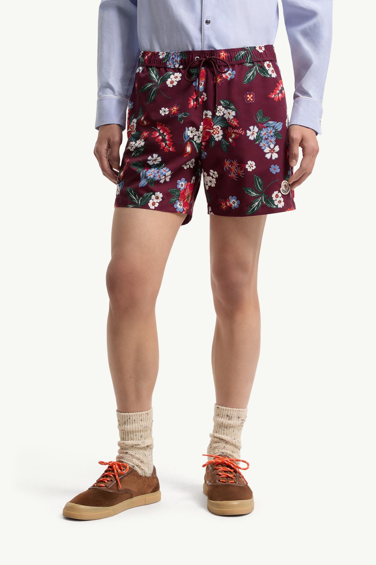 Short de bain à imprimé floral Hommes Bordeaux Moncler 3