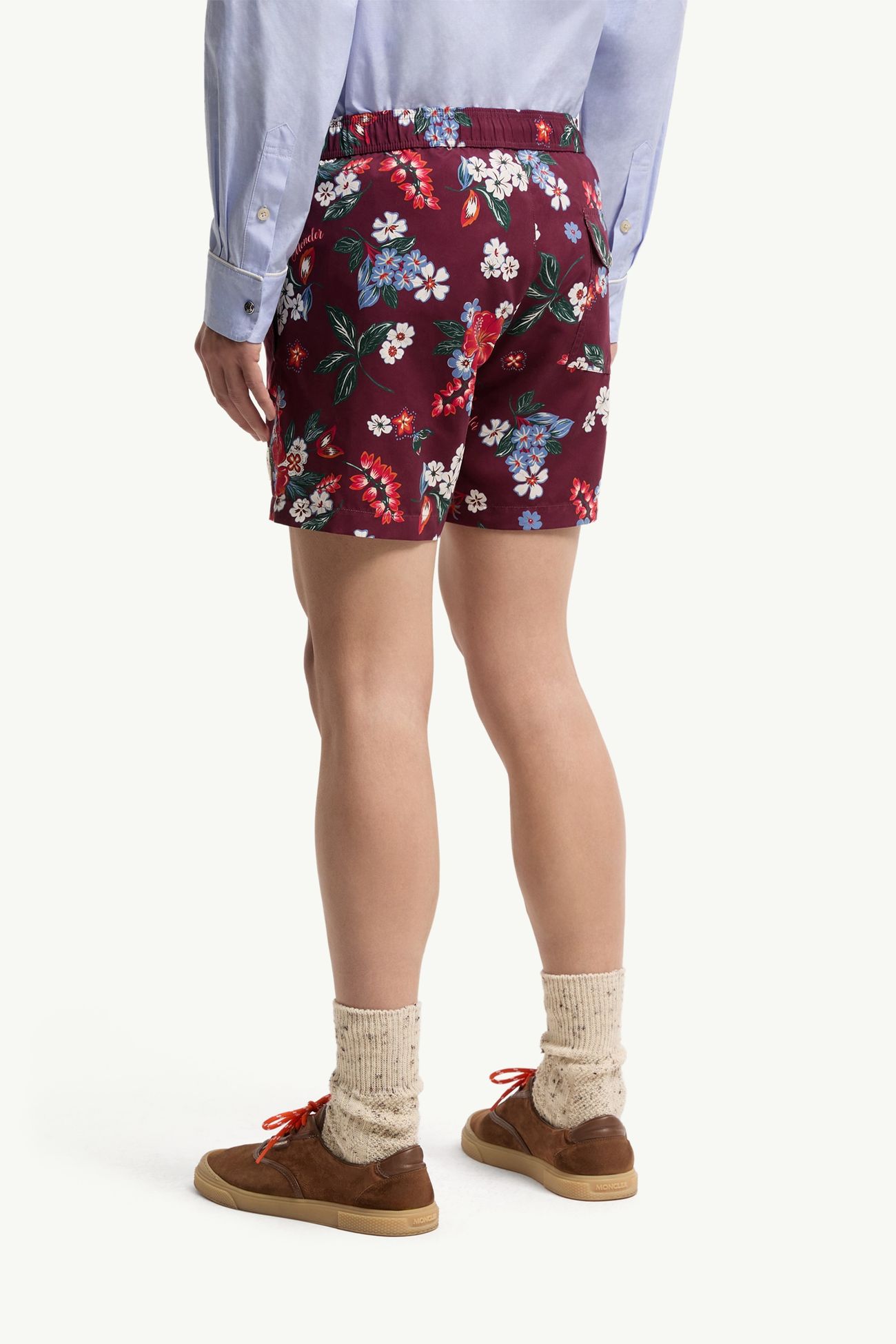 Short de bain à imprimé floral Hommes Bordeaux Moncler 4