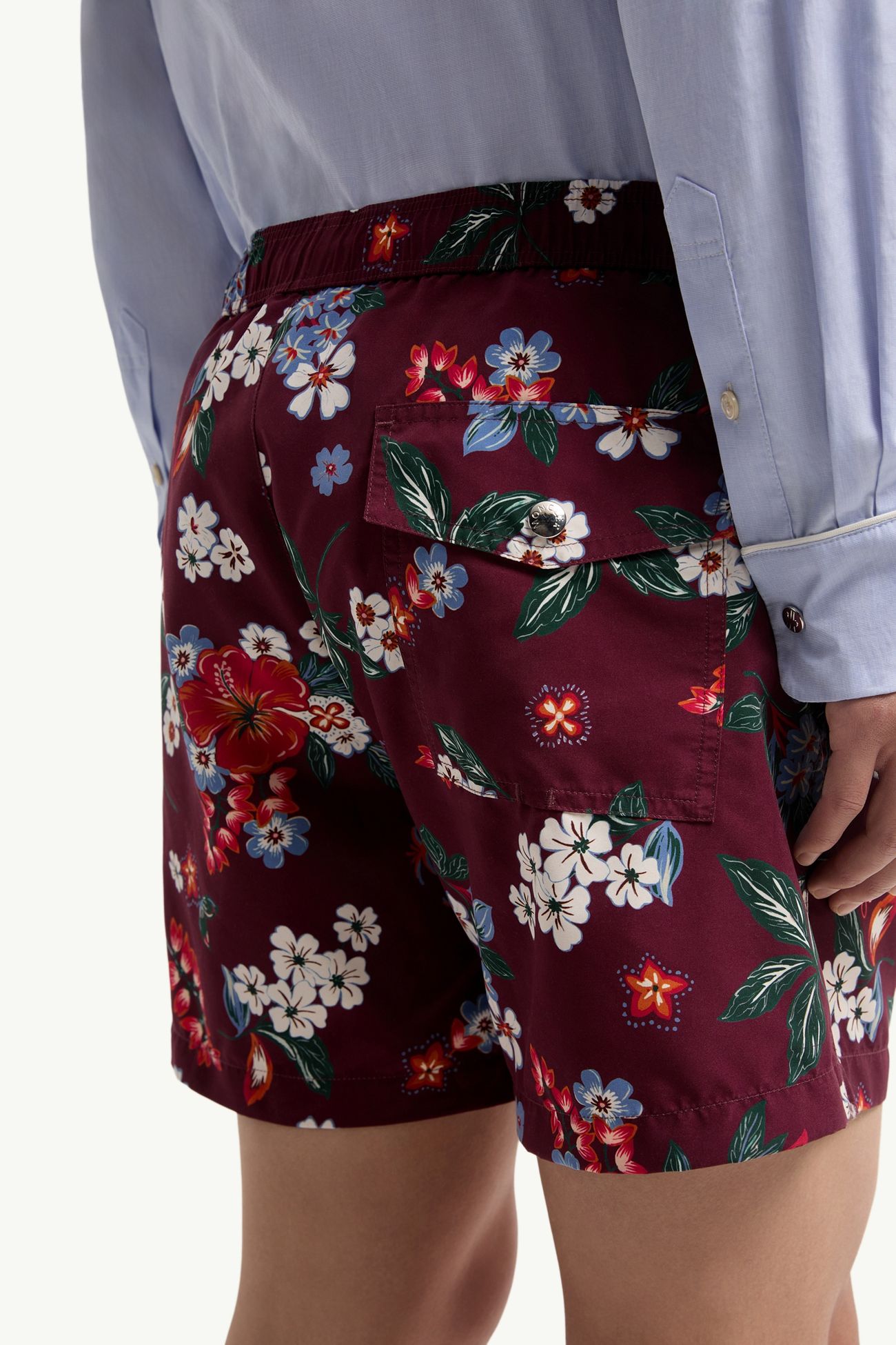 Bañador con estampado floral Hombre Burdeos Moncler 5