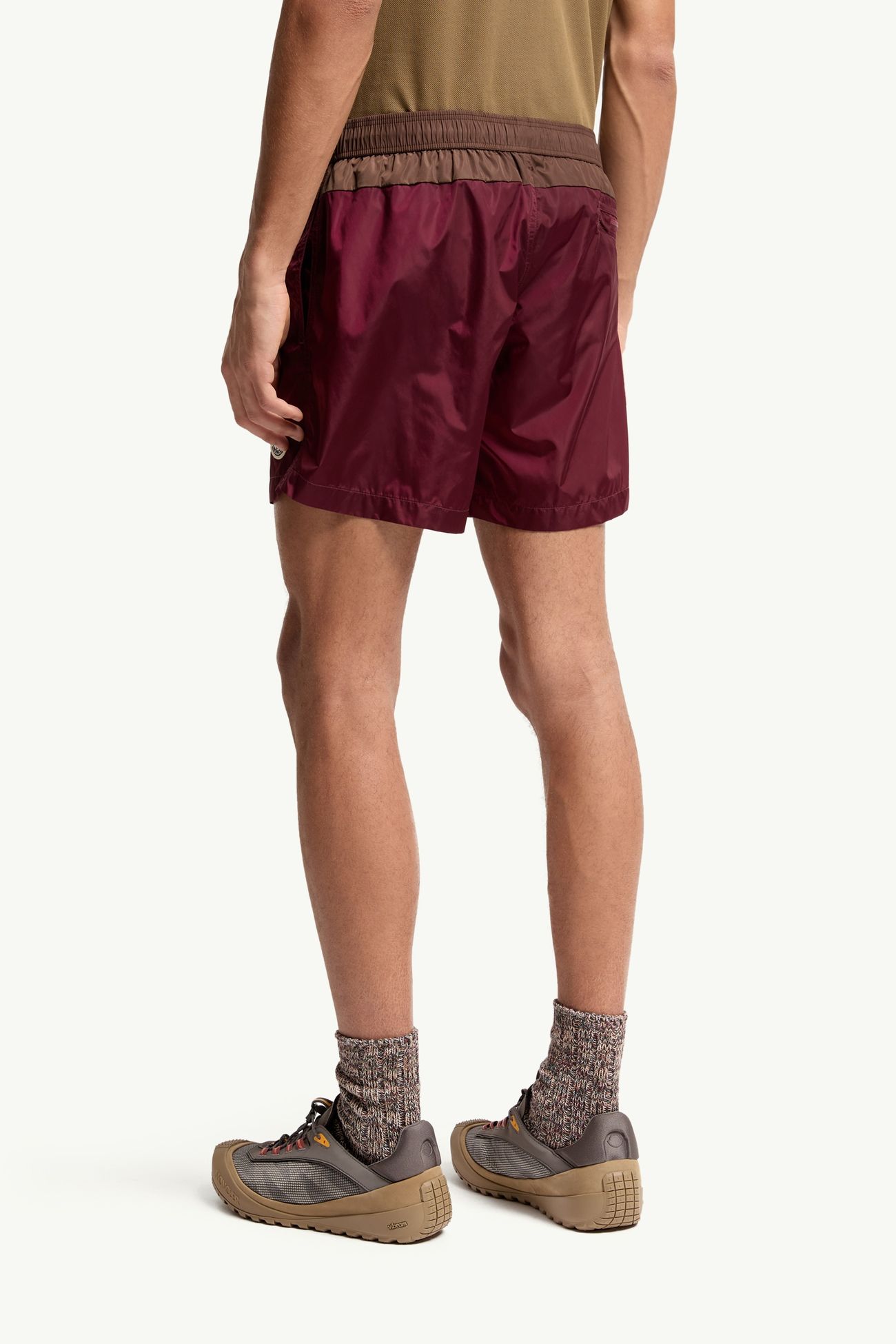 Bañador con contrastes Hombre Burdeos Moncler 4